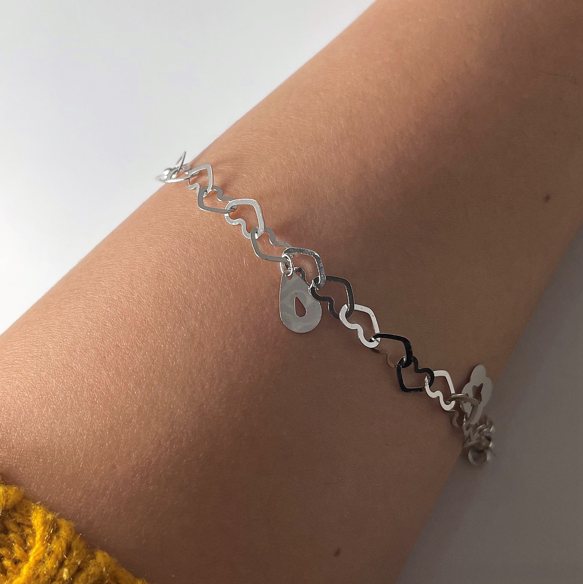 18k White Gold Clover Charm Bracelet | 7.5" |