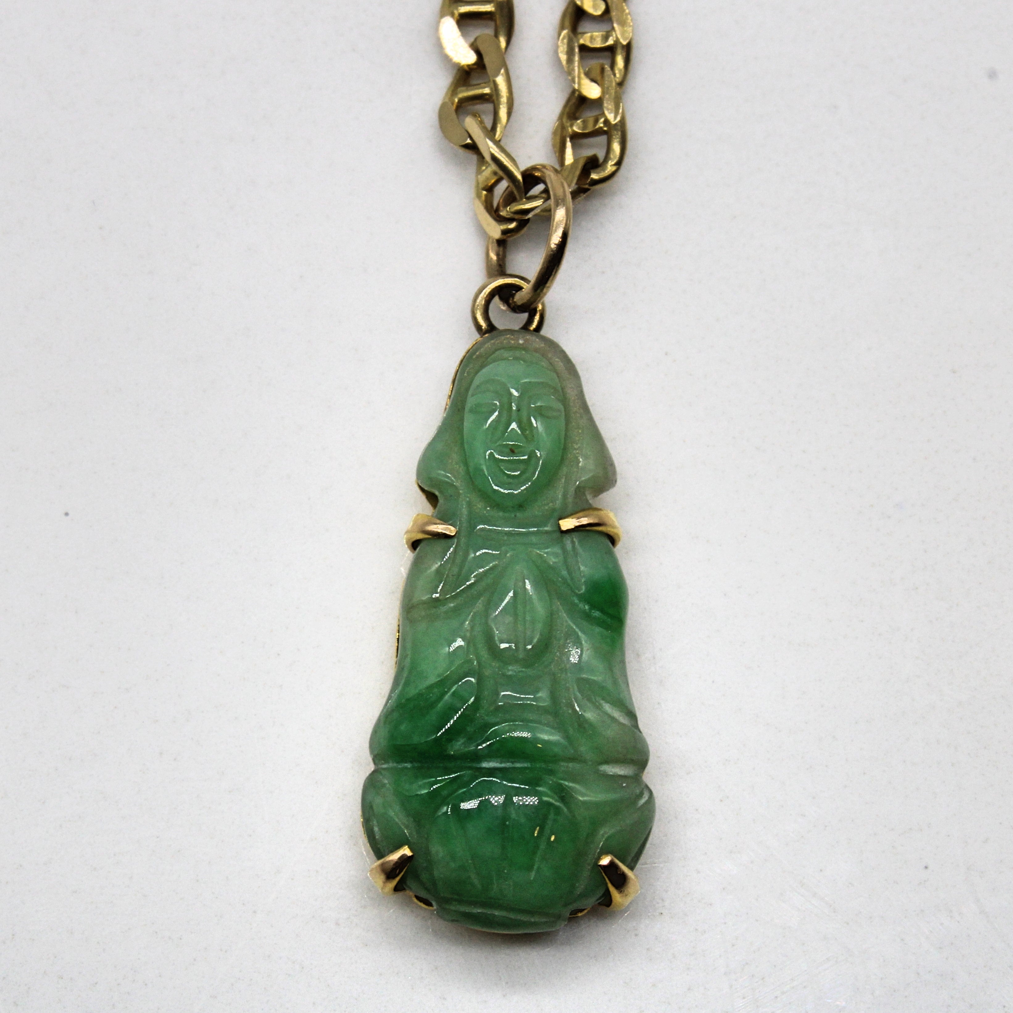 Carved Jadeite Necklace | 8.00ct | 18" |