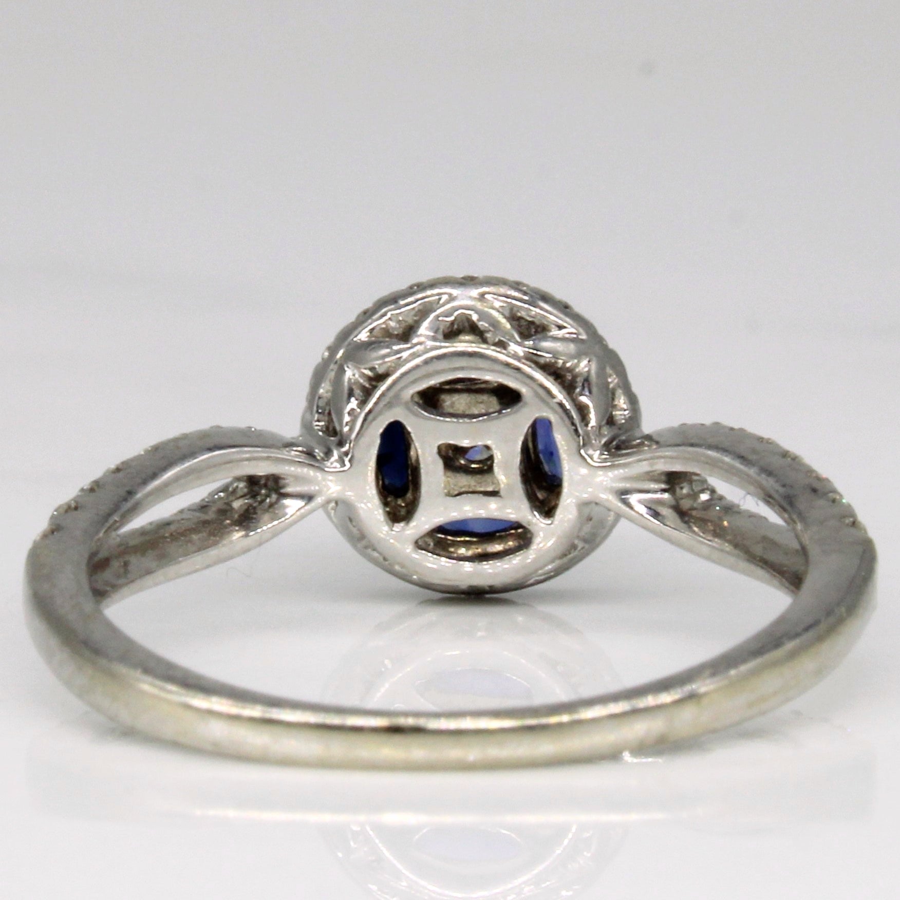 Diamond & Sapphire Cluster Ring | 0.37ctw, 0.32ctw | SZ 6.5 |