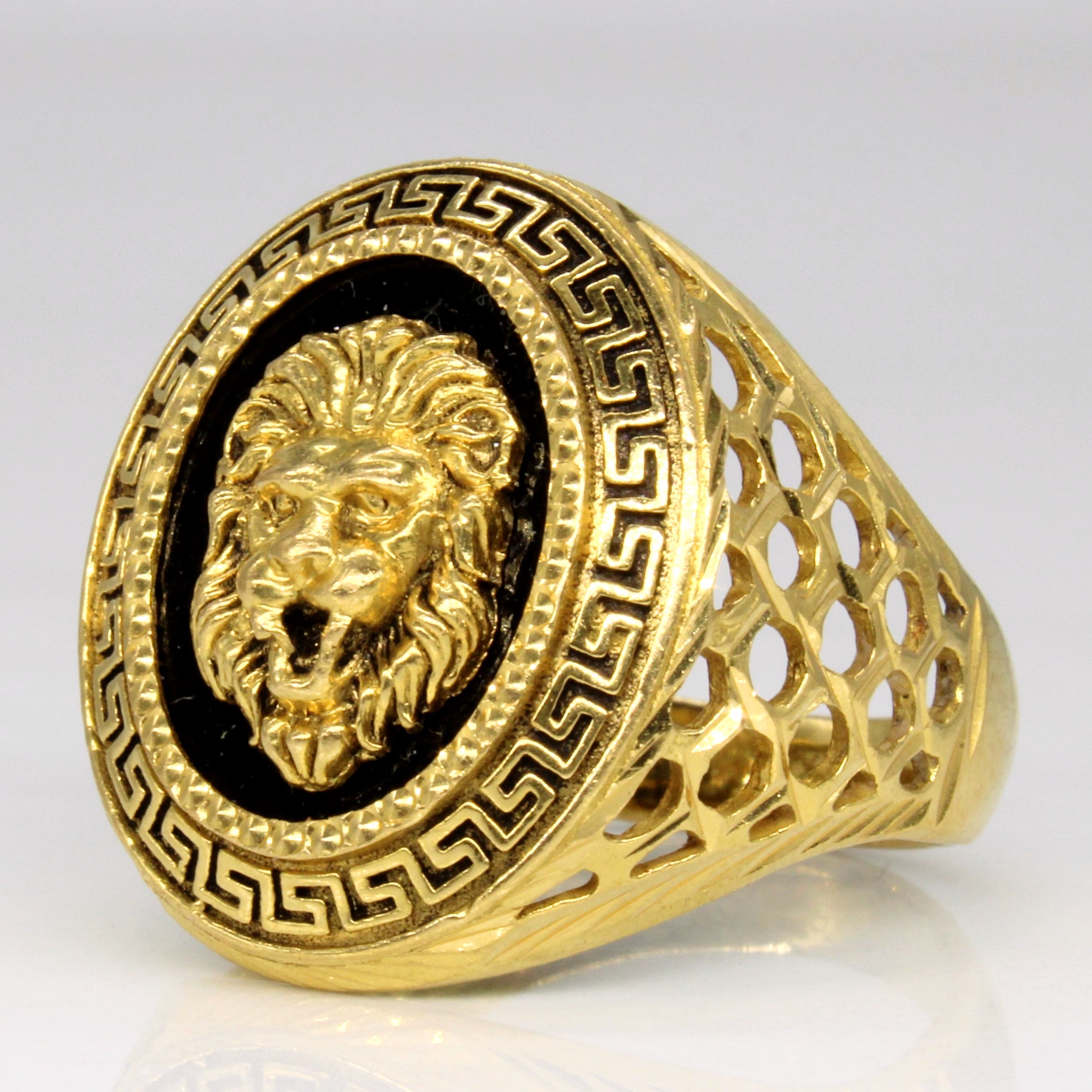 Onyx Lion Ring | 2.35ct | SZ 10.75 |