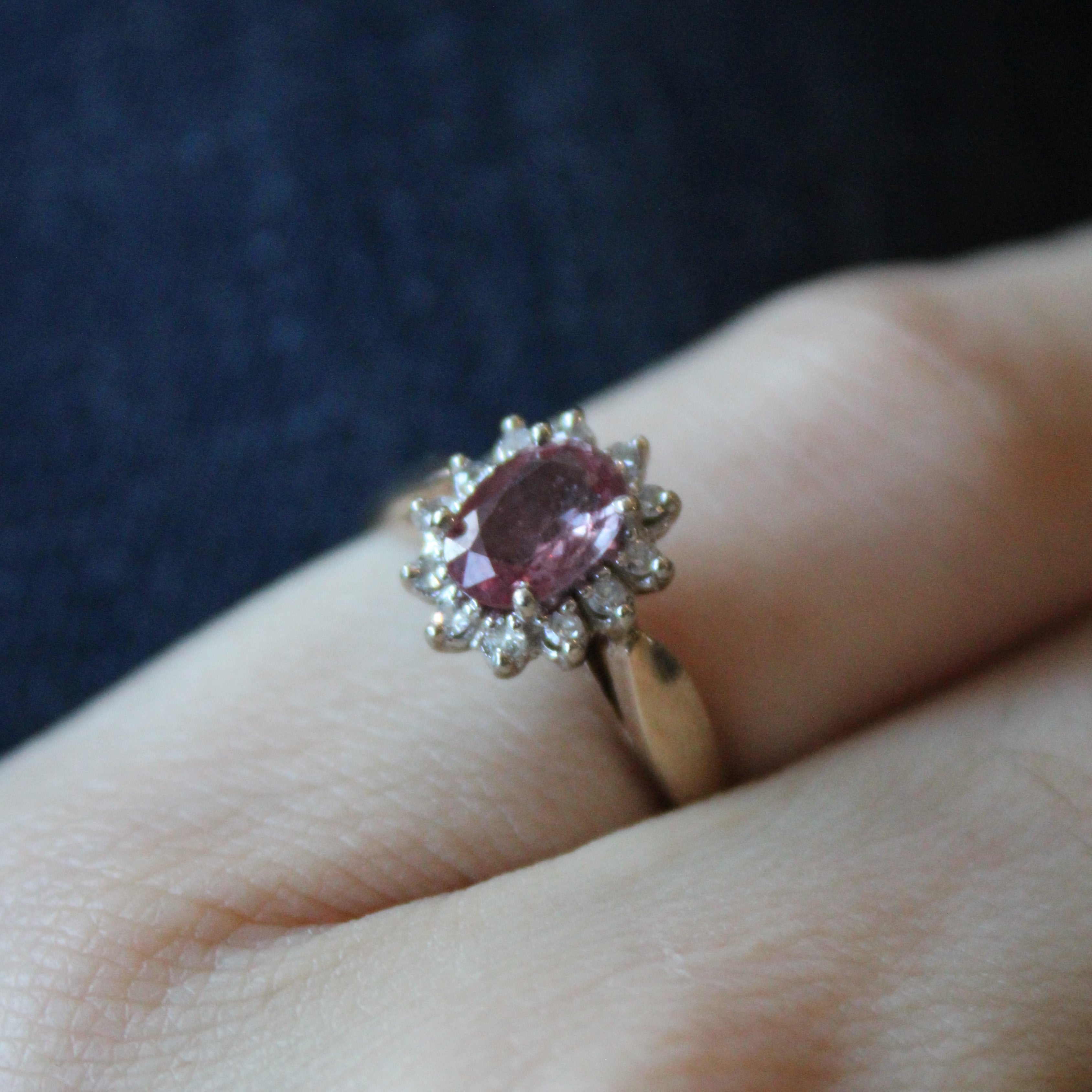 Pink Sapphire & Diamond Cocktail Ring | 0.90ct, 0.12ctw | SZ 6.25 |