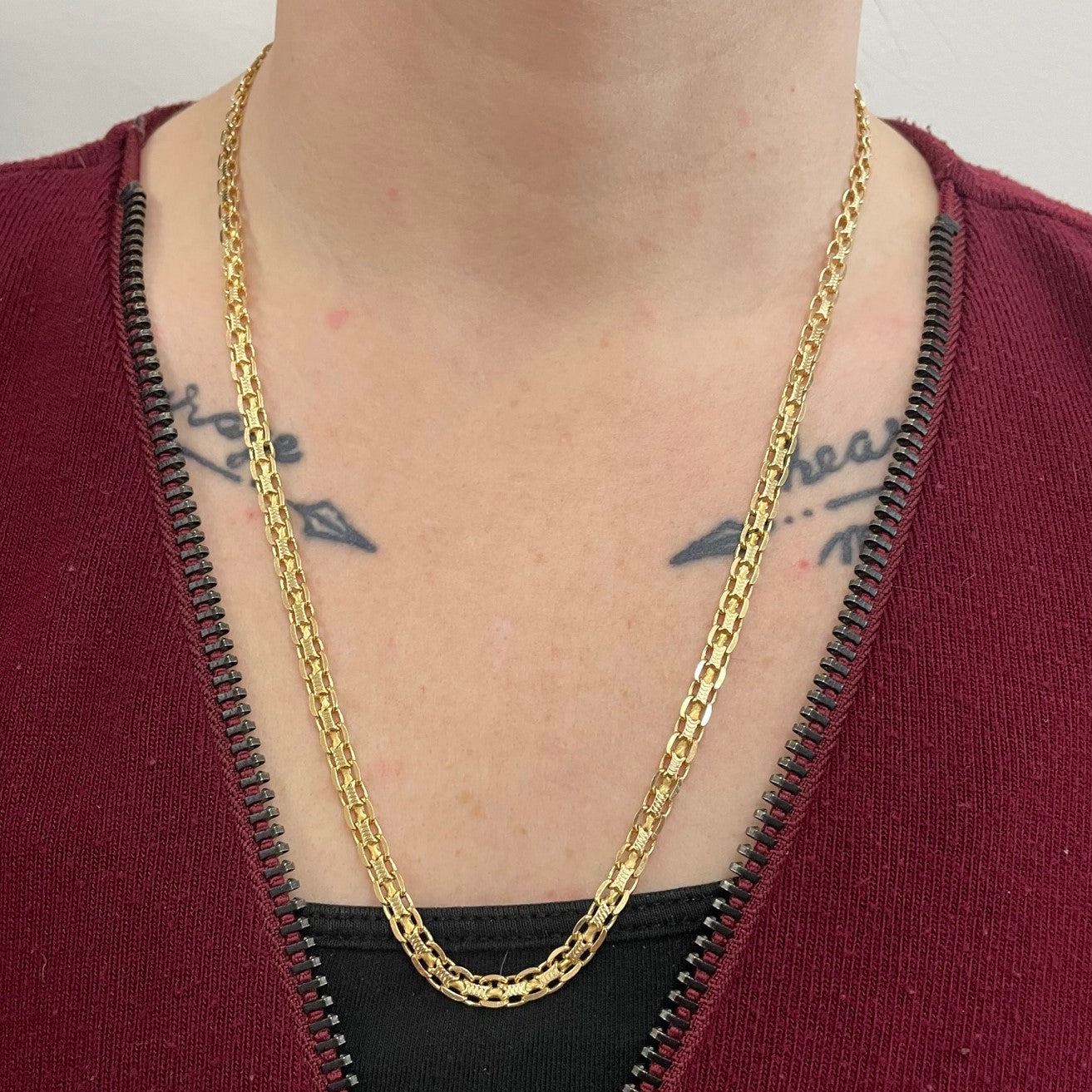 14k Yellow Gold Bismarck Chain | 21" |