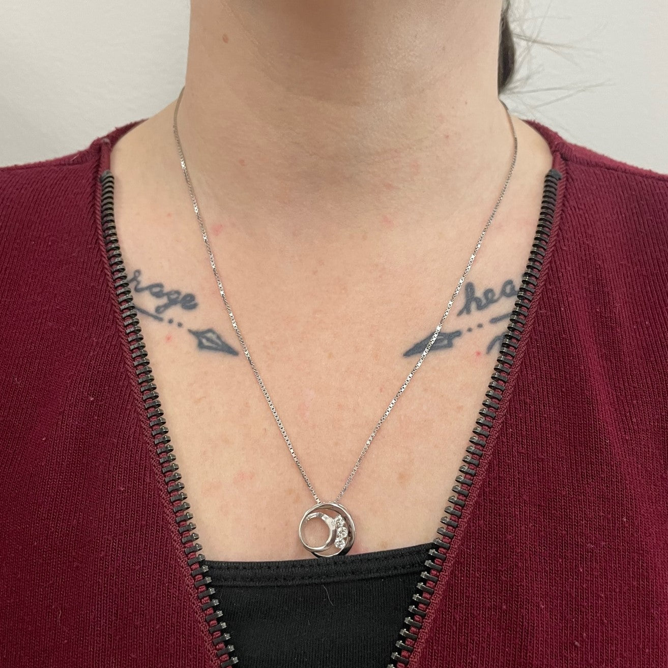 Diamond Swirl Necklace | 0.33ctw | 20"|