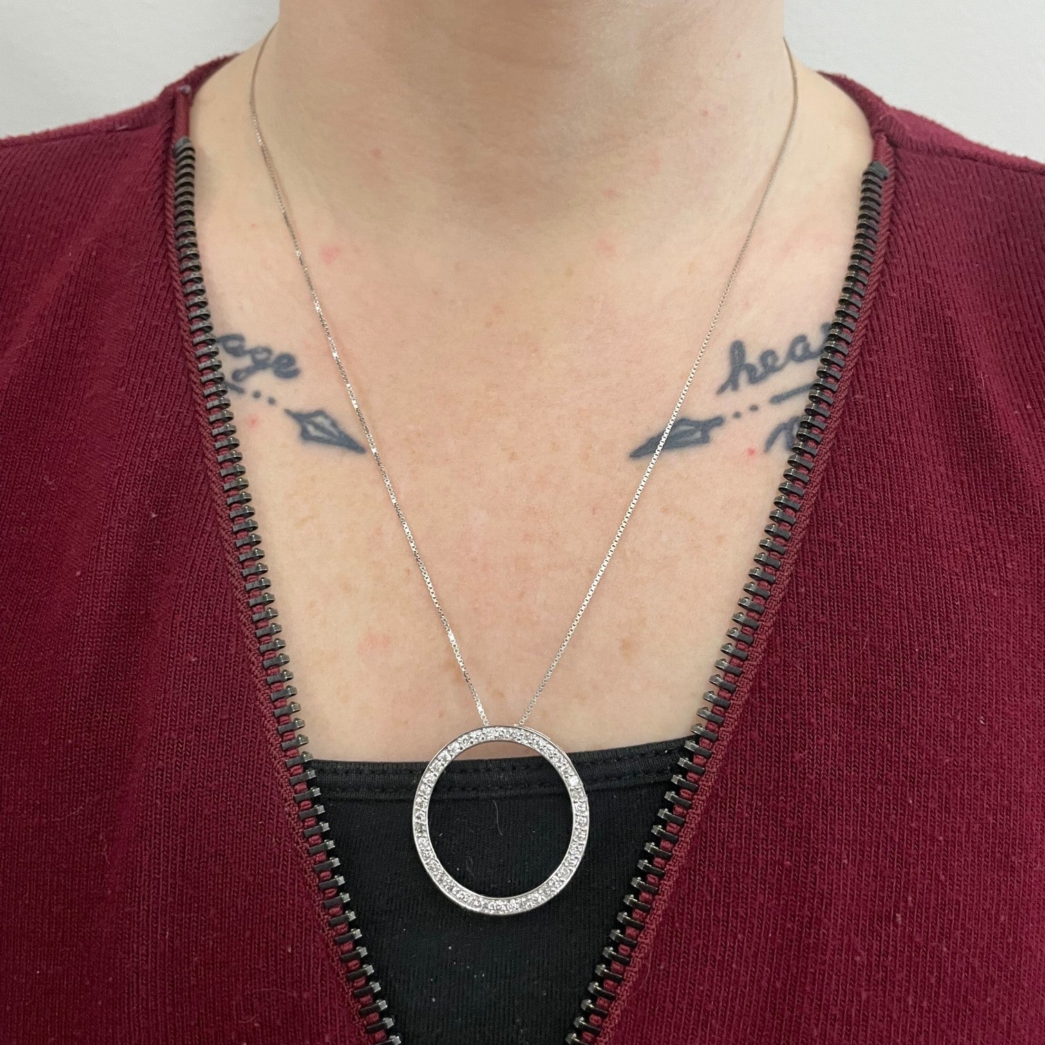Diamond Eternity Pendant Necklace | 0.70ctw | 20"|