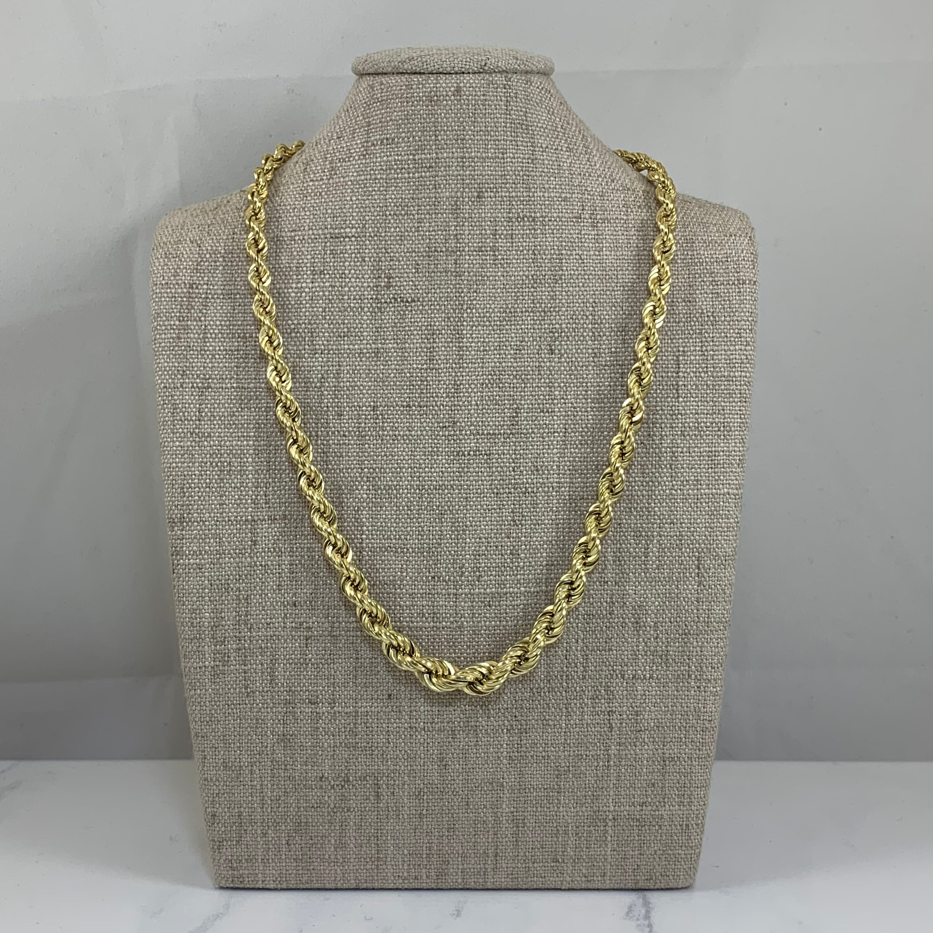 Chaîne torsadée en or jaune 14 carats | 15 pouces |