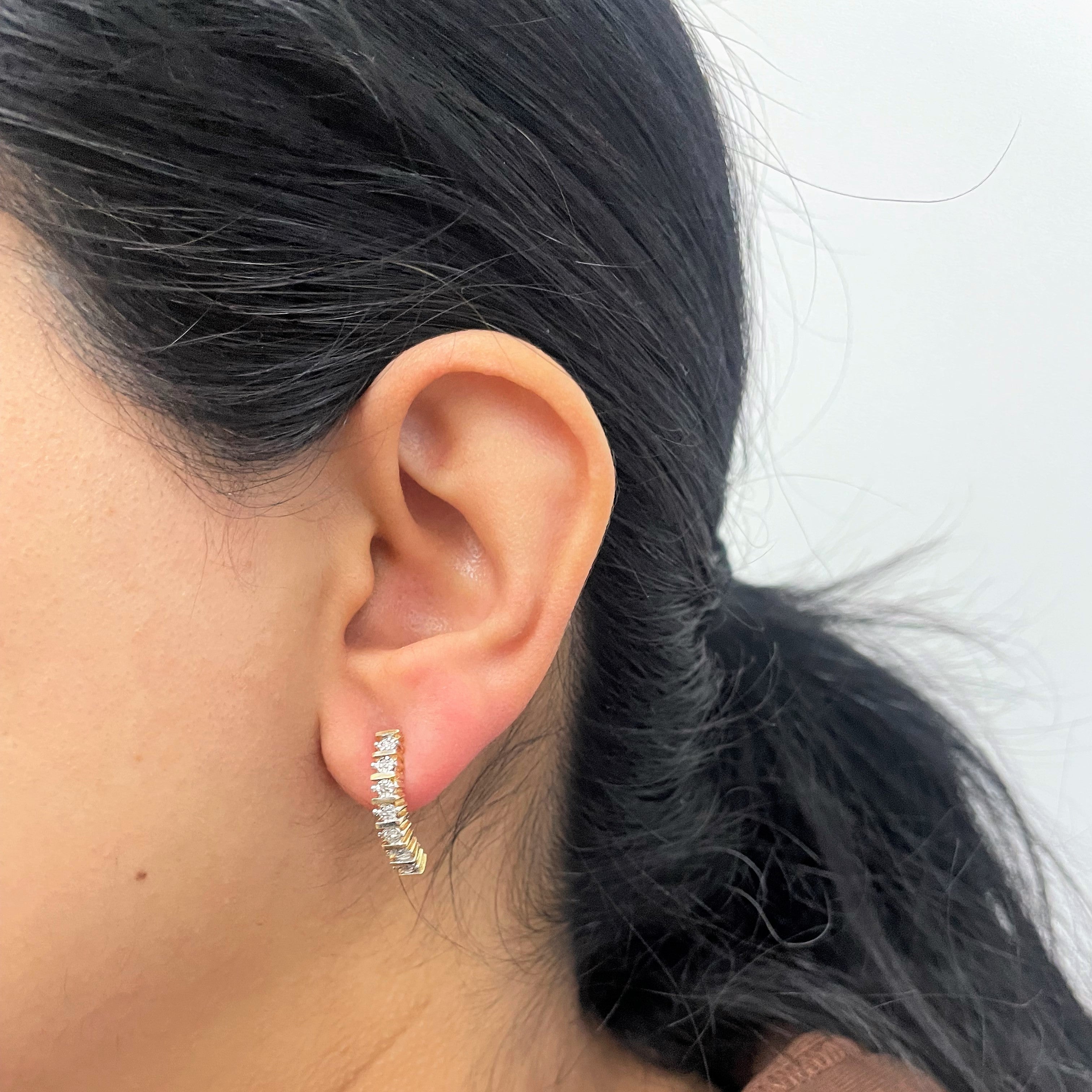 Diamond Stick Hanging Earrings | 0.04ctw |