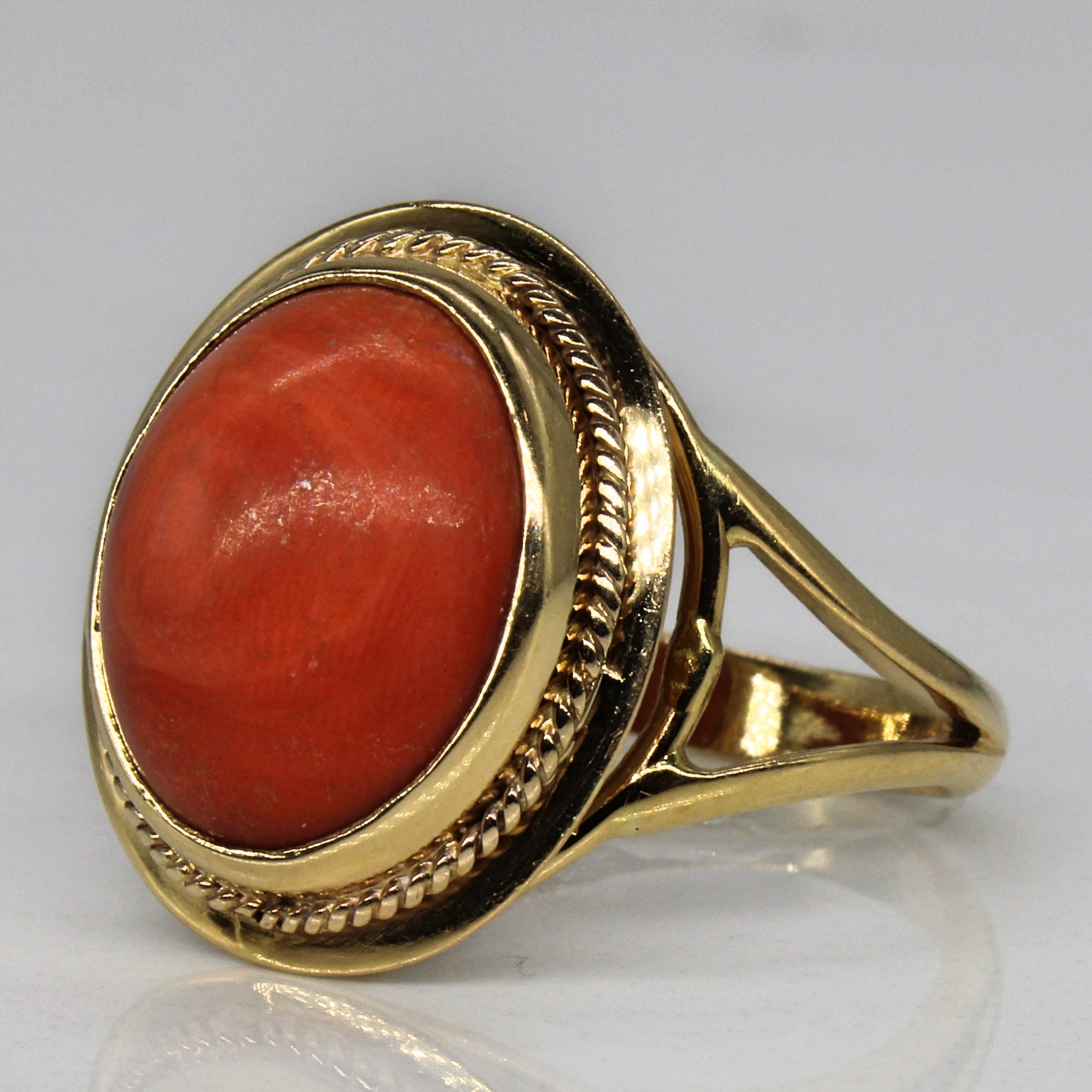 Coral Cocktail Ring | 7.00ct | SZ 9.5 |