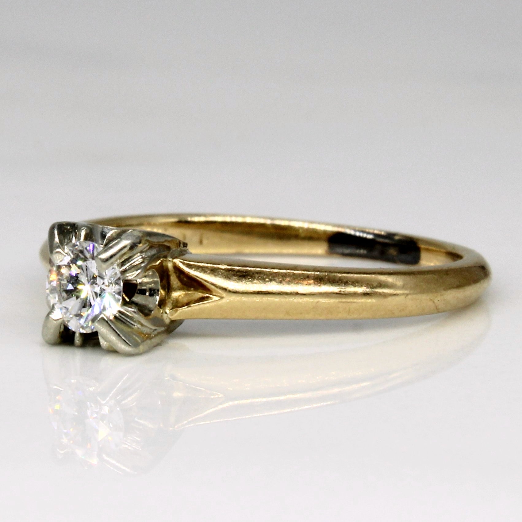 Diamond High Set Engagement Ring | 0.15ct | SZ 5 |