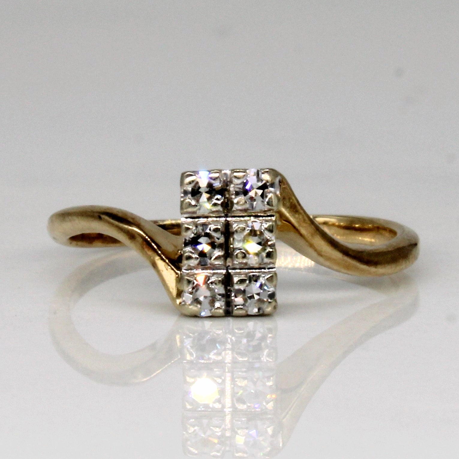 Bague en grille de diamants | 0,08 ct | Taille 4,5 |