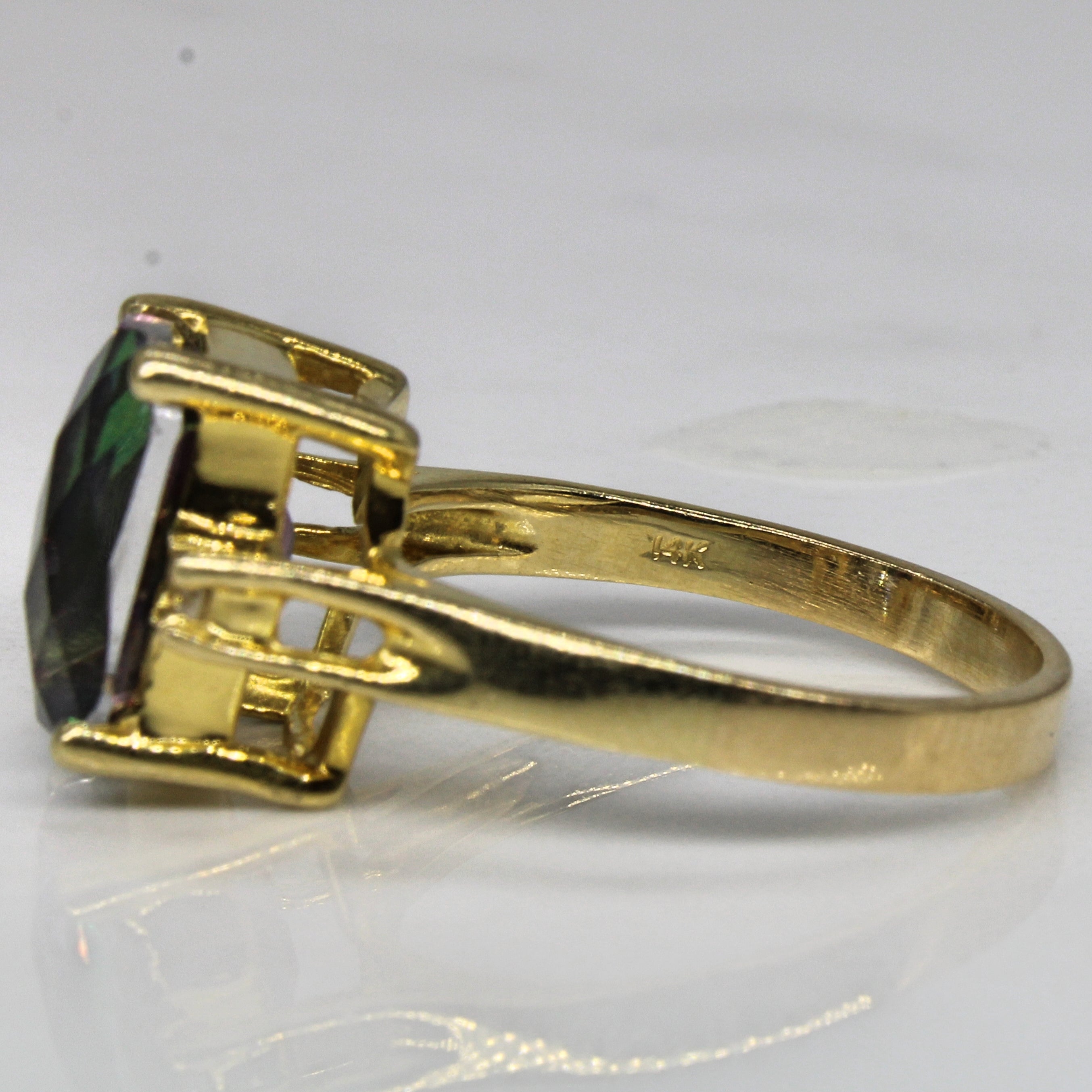 Mystic Topaz & Diamond Cocktail Ring | 5.00ct, 0.08ctw | SZ 8.5 |