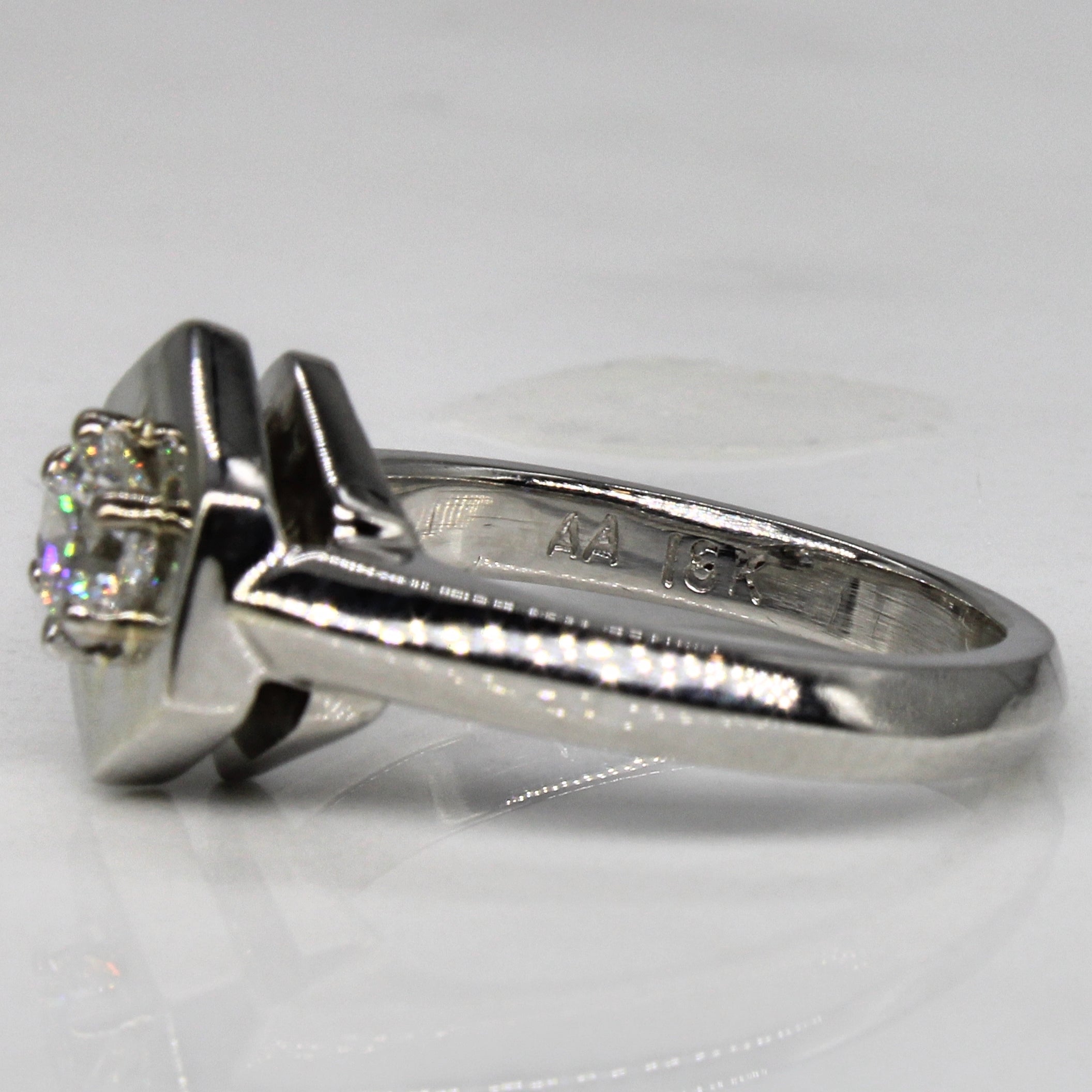 Diamond Hexagon Ring | 0.42ct | SZ 4.75 |