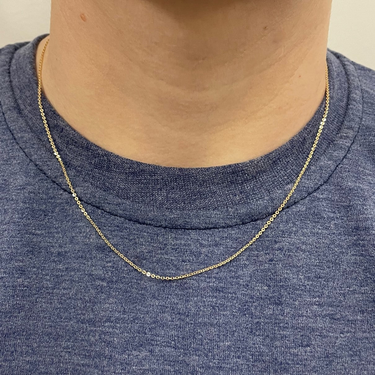 10k Yellow Gold Rolo Link Chain | 16"|