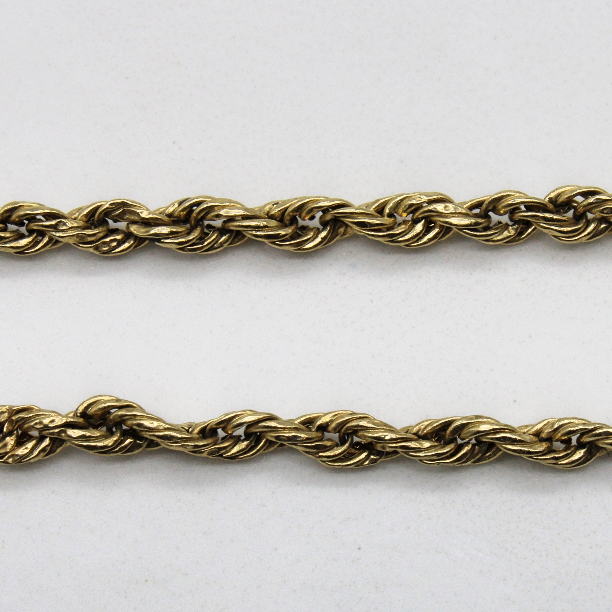 10k Yellow Gold Rope Chain Bracelet | 6.5