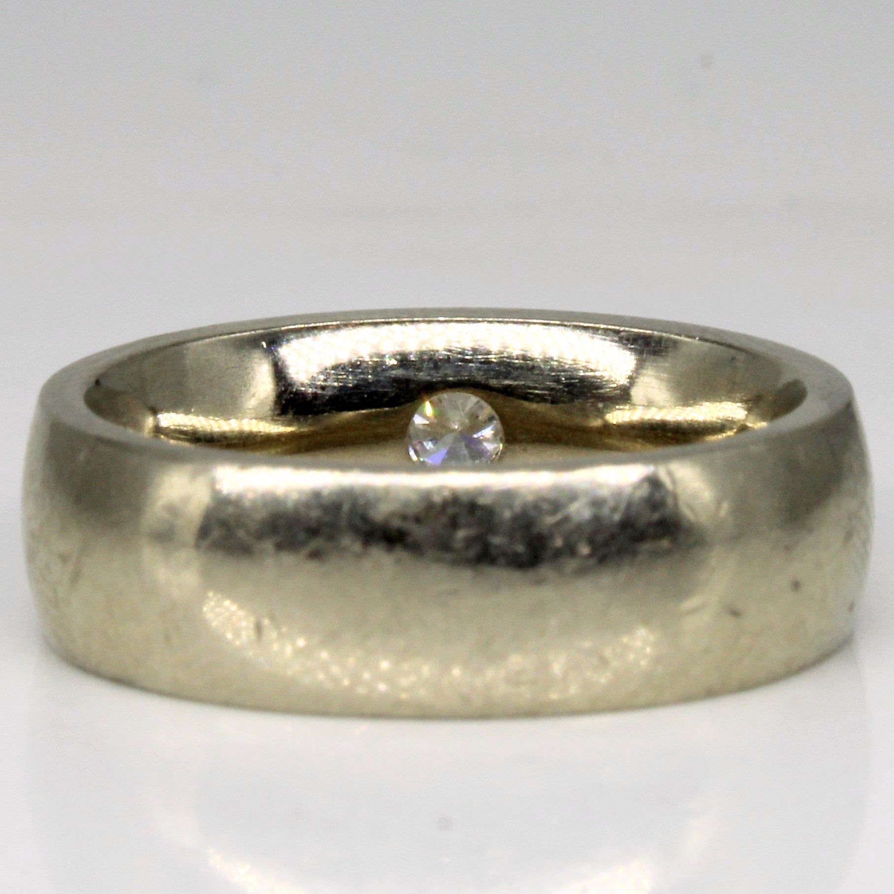 Flush Set Solitaire Diamond Band | 0.15ct | SZ 5 |
