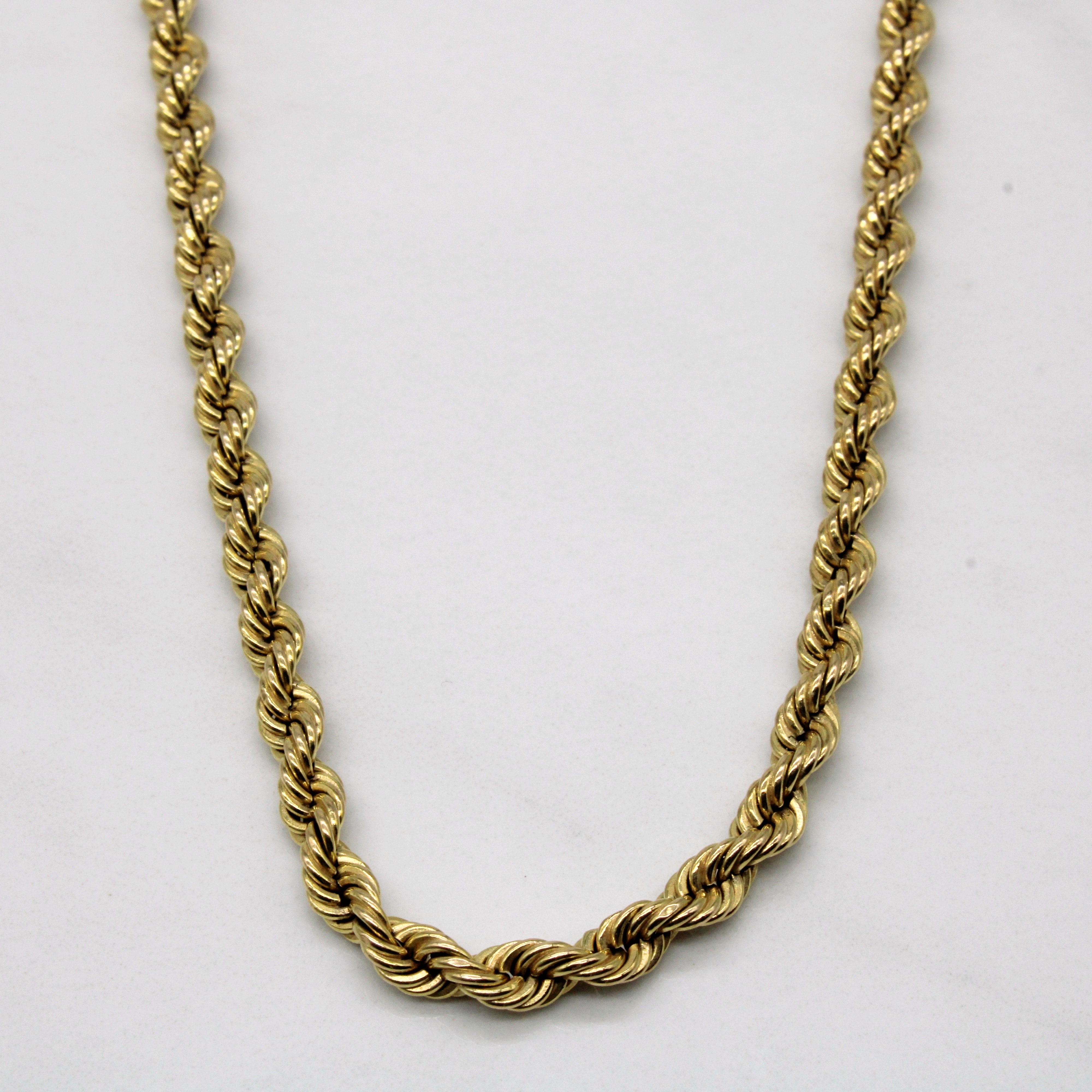 10k Yellow Gold Rope Chain | 30" |