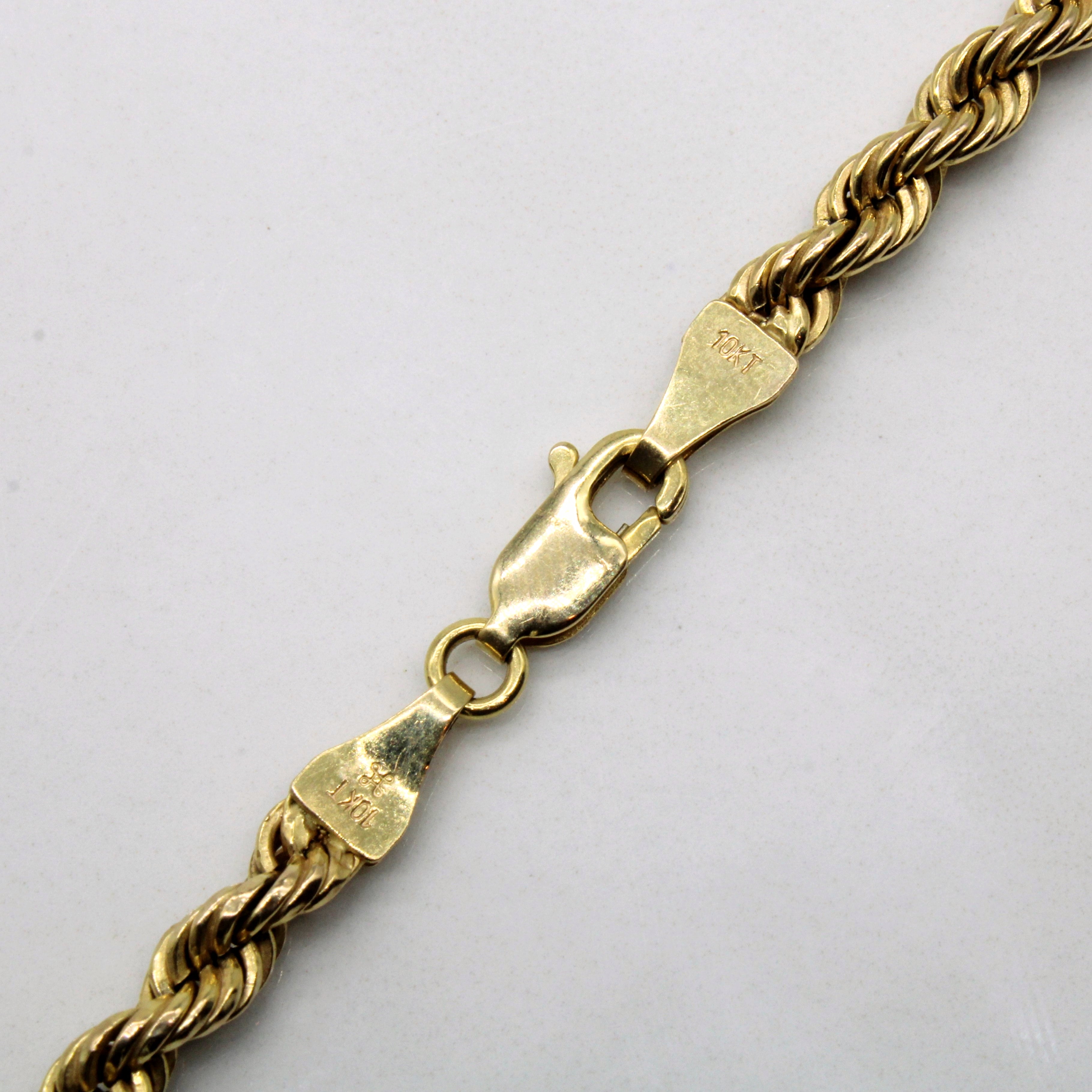 10k Yellow Gold Rope Chain | 30" |