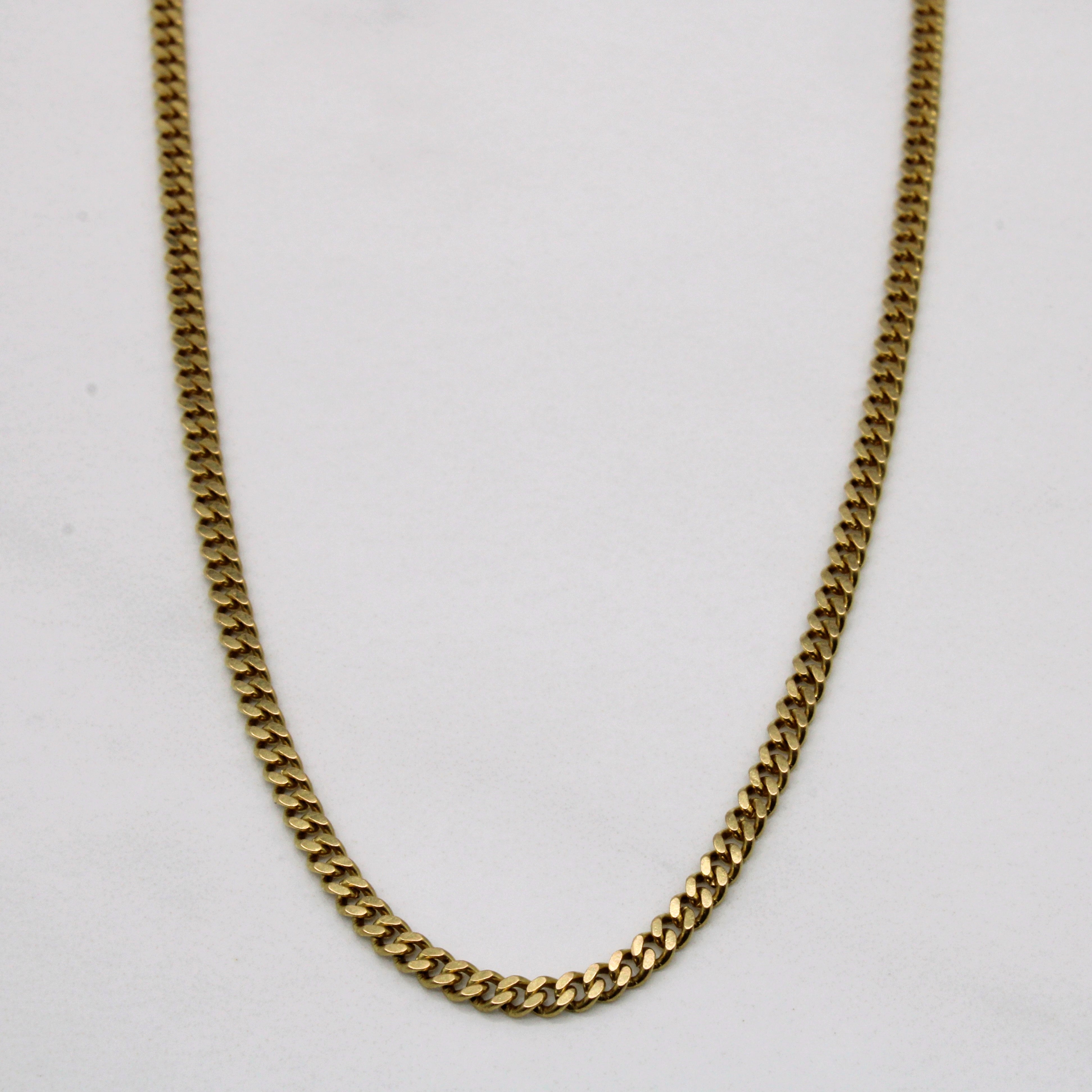 18k Yellow Gold Cuban Chain | 20" |