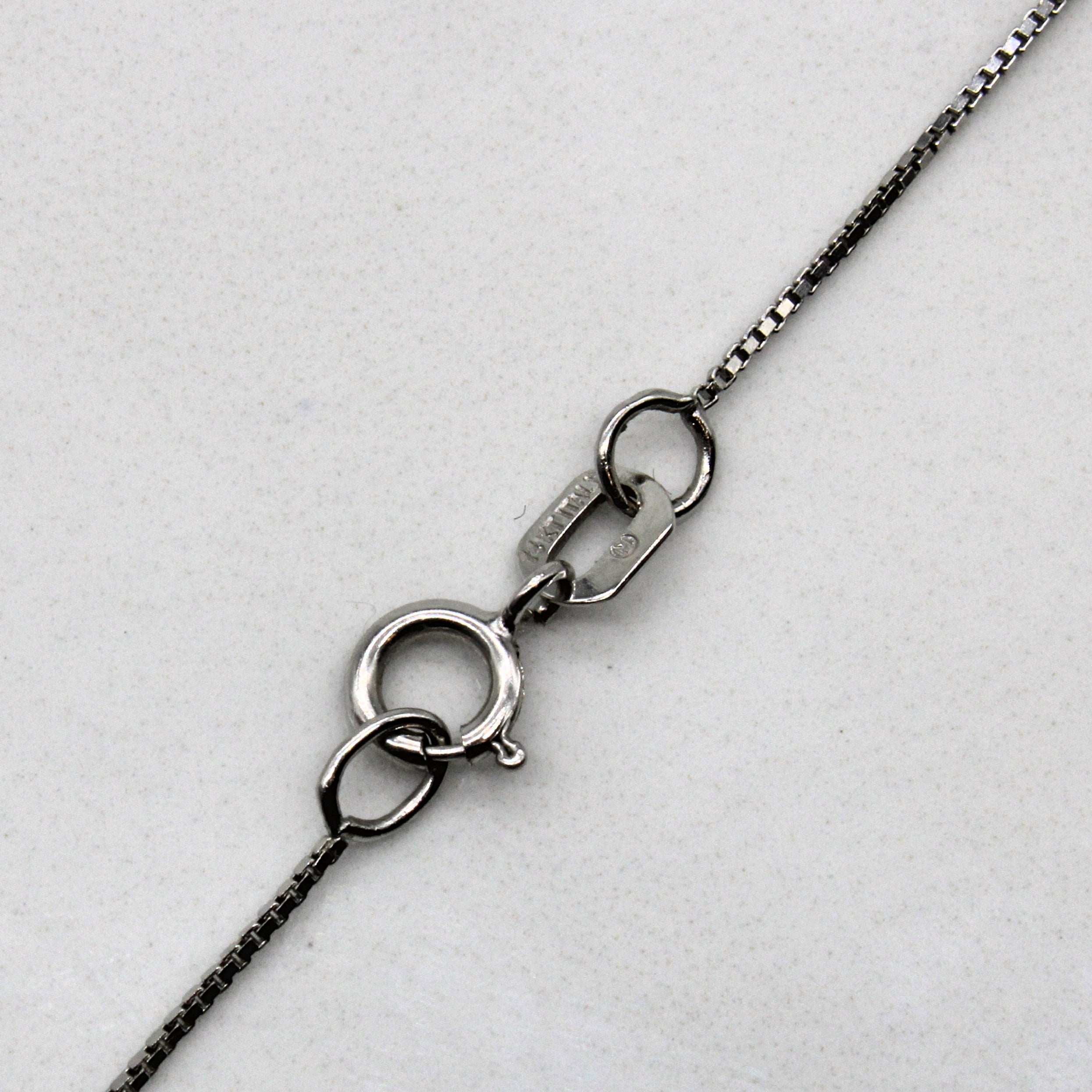 Collier halo saphir et diamants | 1,45 ct, 0,26 ct au total | 45,7 cm (18 po) |