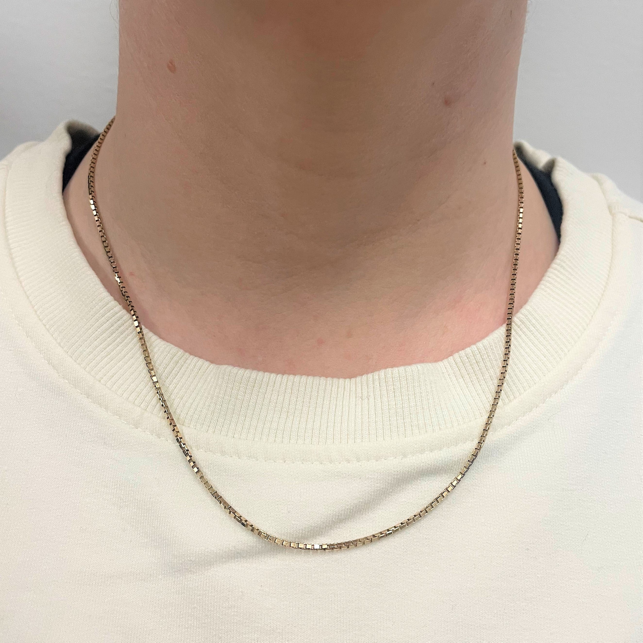 10k Yellow Gold Box Chain | 16"|