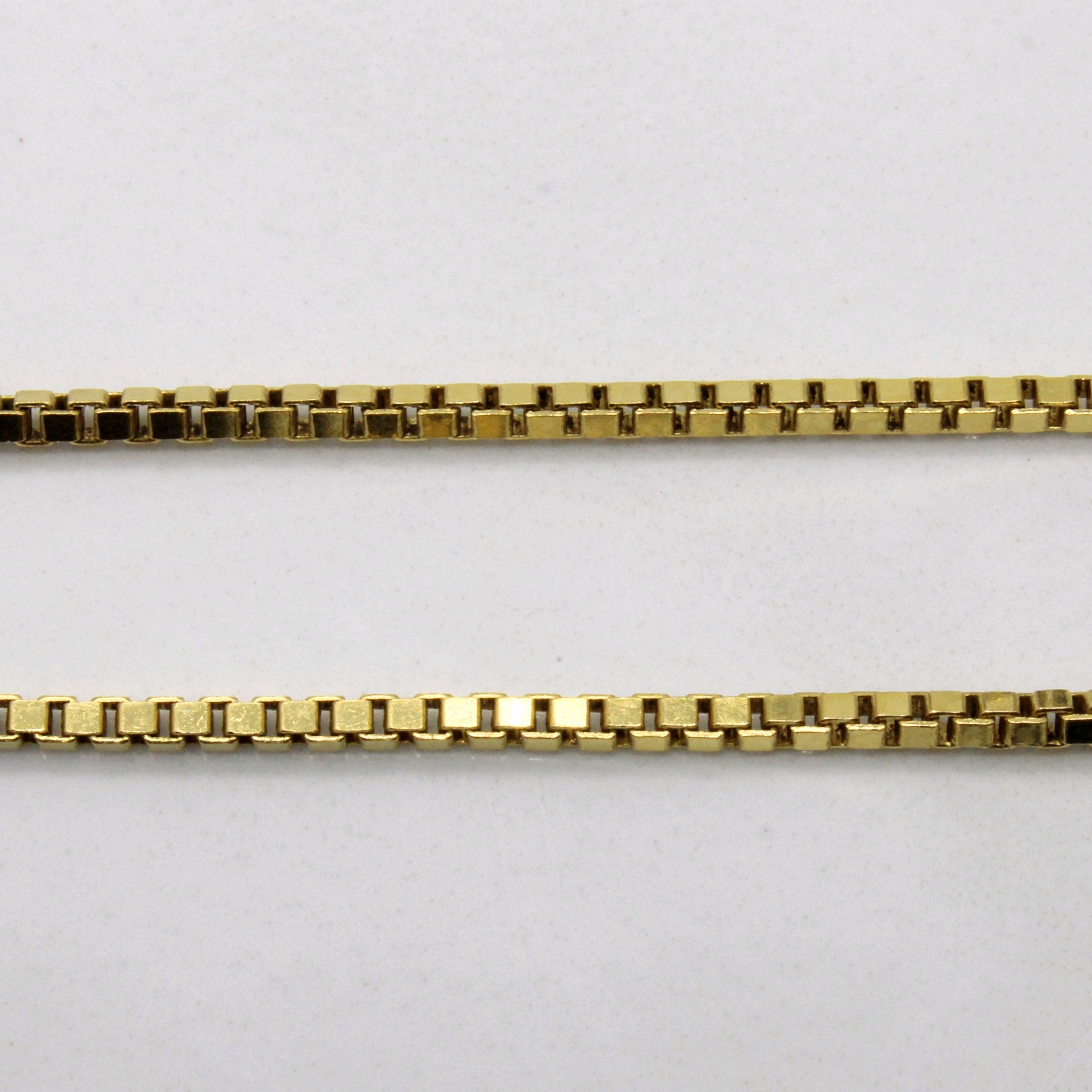 14k Yellow Gold Box Chain | 16" |