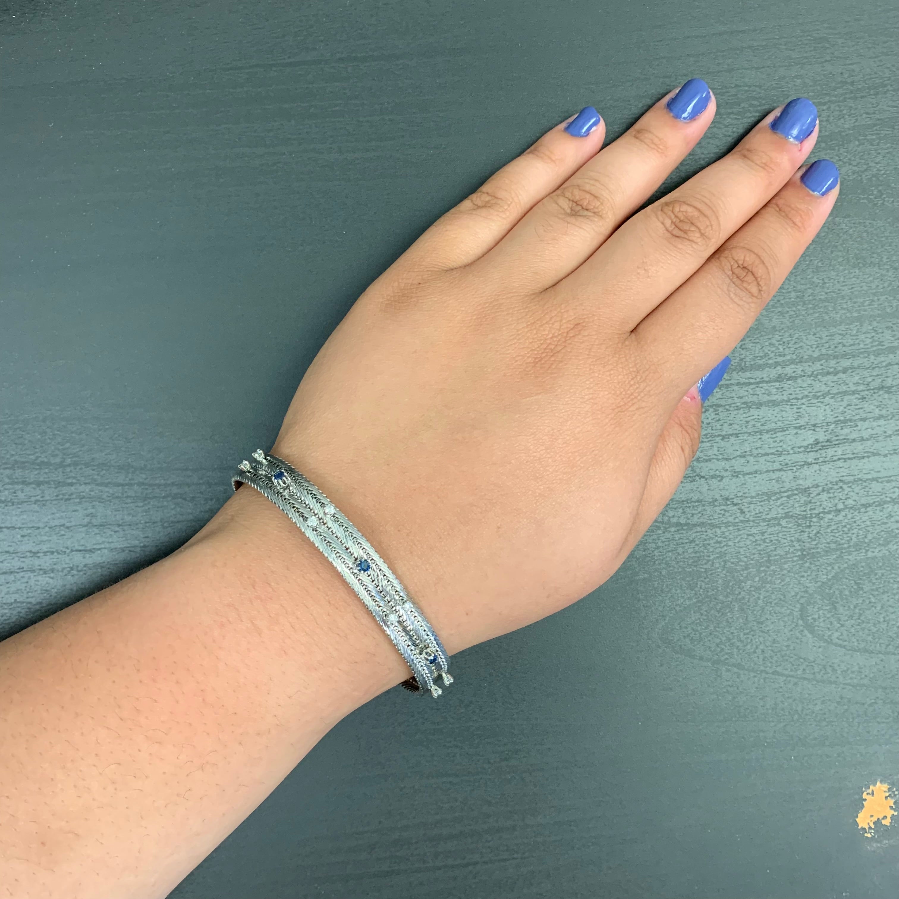 Sapphire & Diamond Chain Bracelet | 0.24ctw, 0.24ctw | 8.25" |