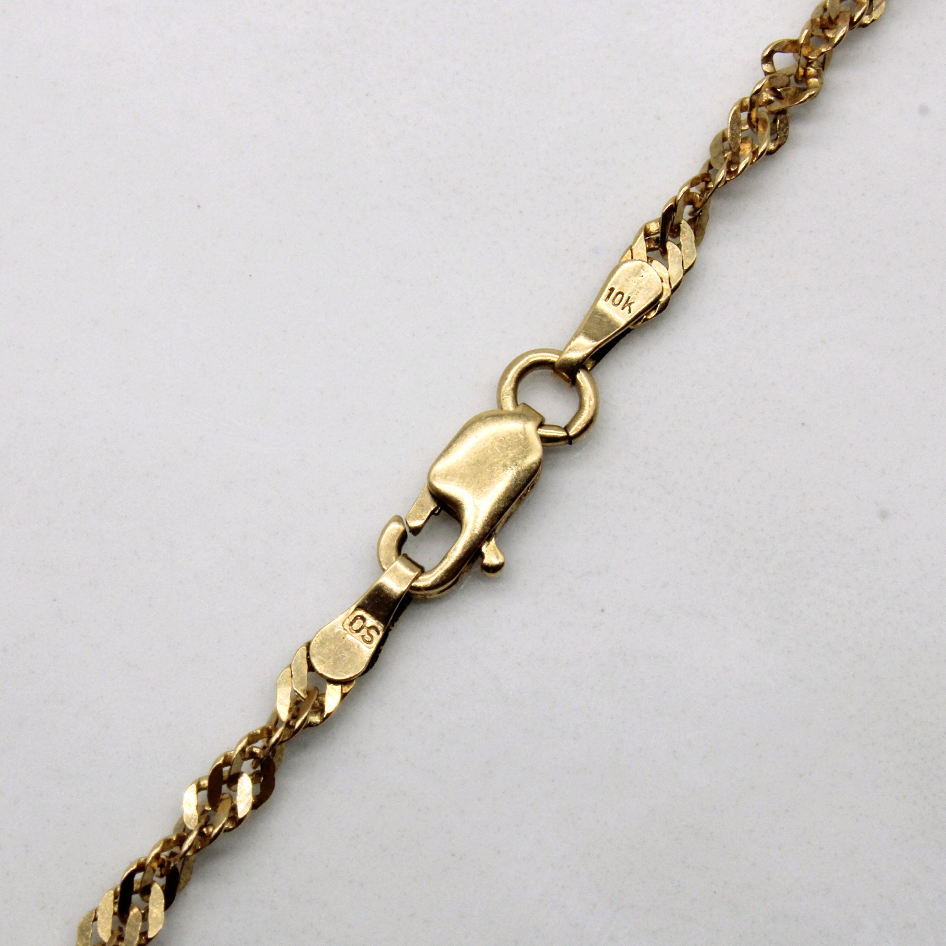 10k Yellow Gold Singapore Chain | 30" |