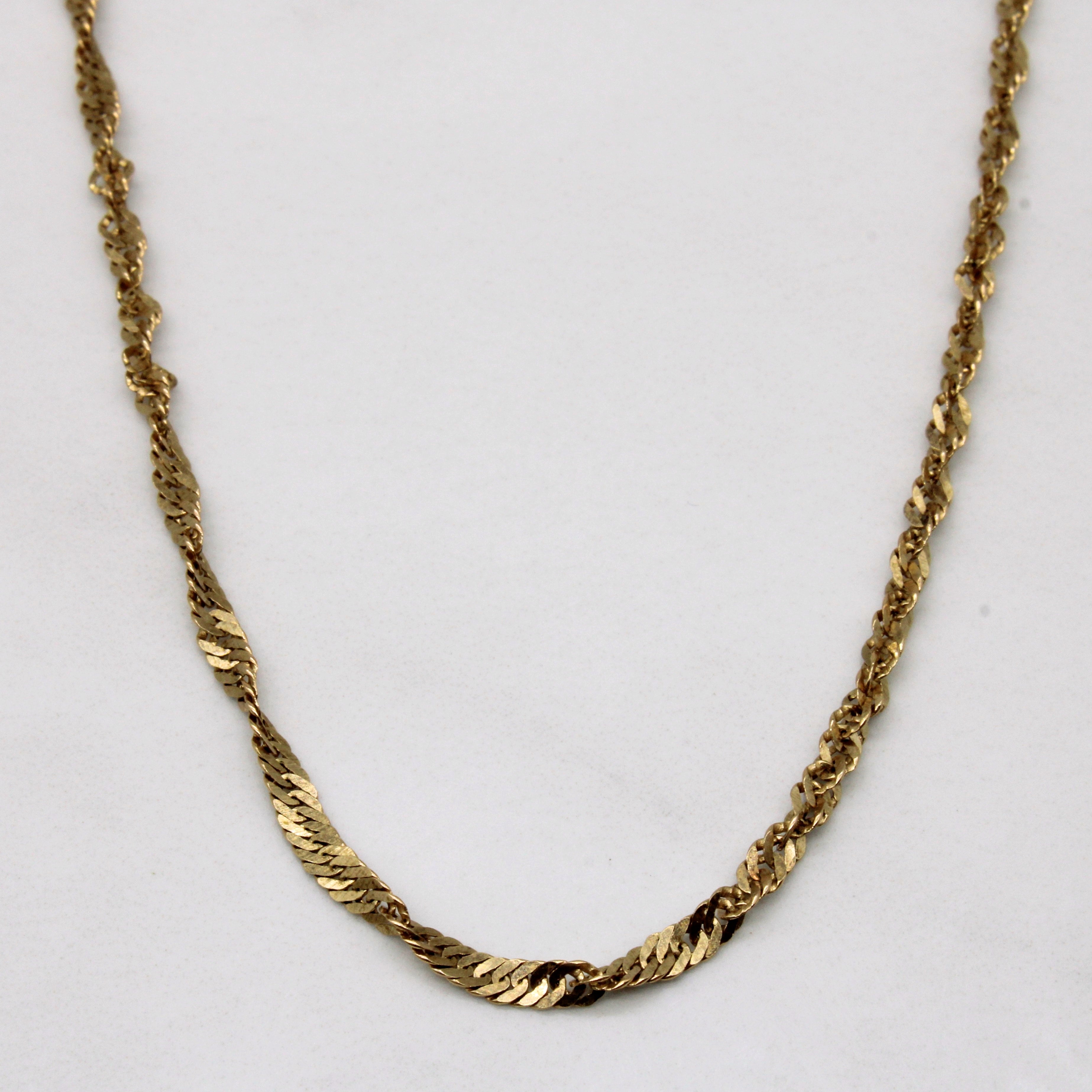 10k Yellow Gold Singapore Chain | 30" |