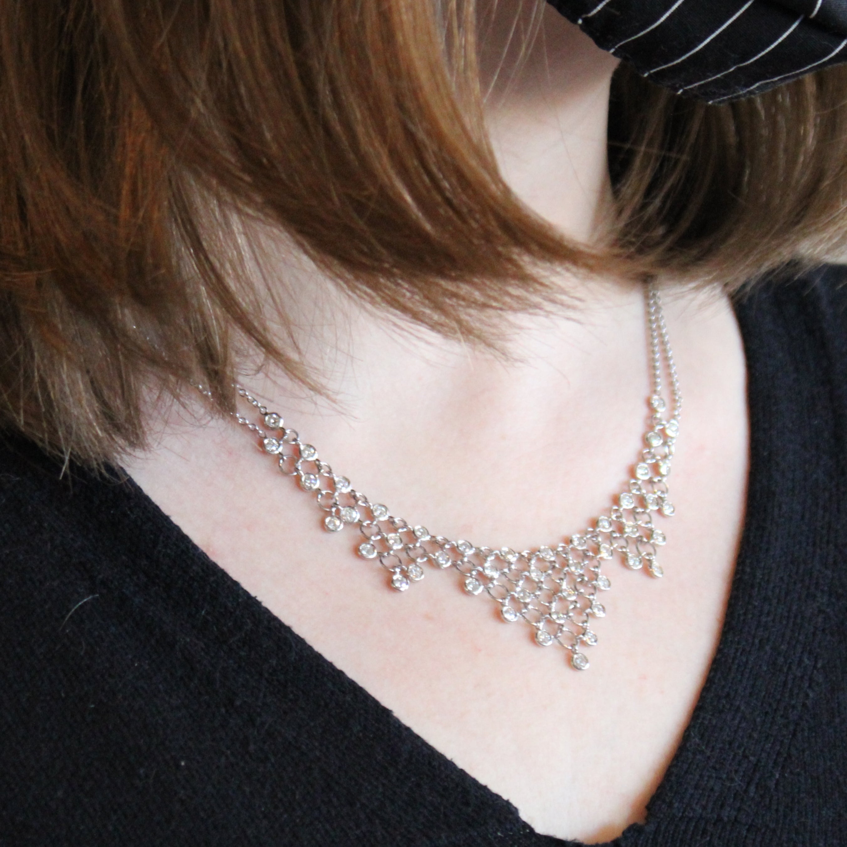 Diamond Chain Mail Necklace | 2.70ctw | 17" |