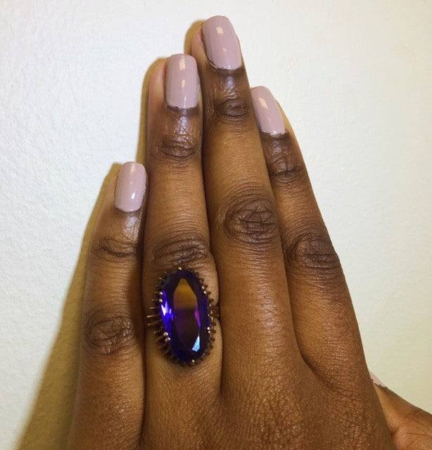 Violet Sapphire Cocktail Ring | 14.00ct | SZ 7.5 |