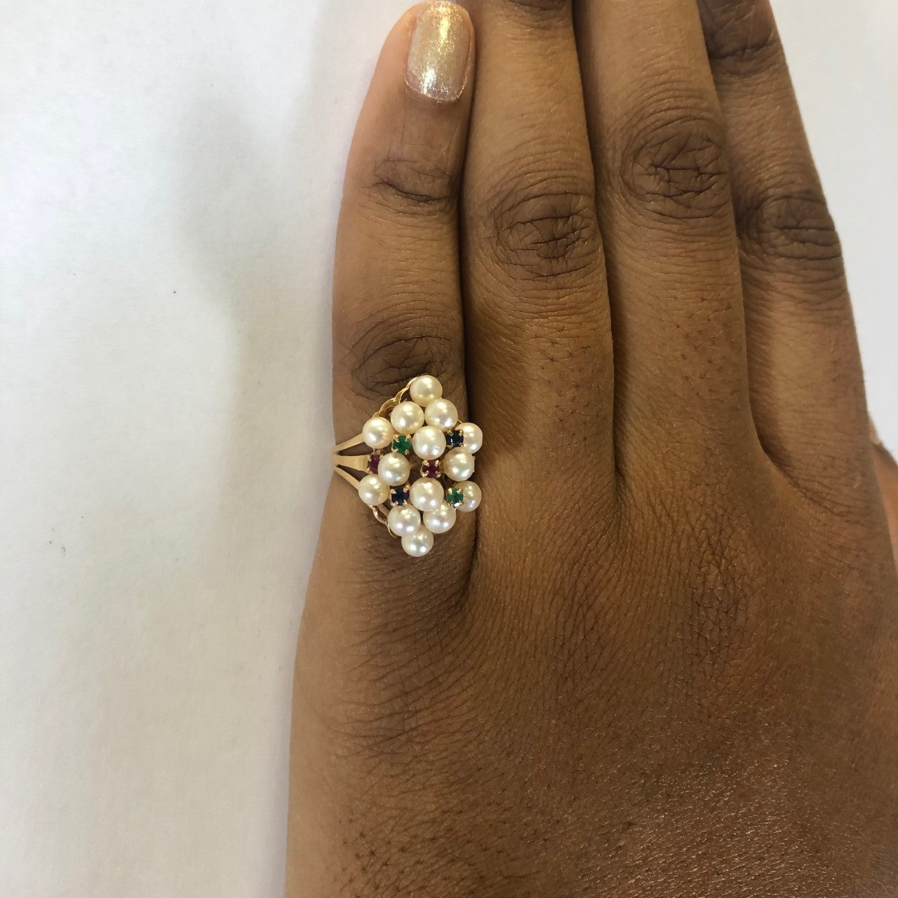 Multi Gem Split Shank Cocktail Ring | 5.60ctw | SZ 6 |