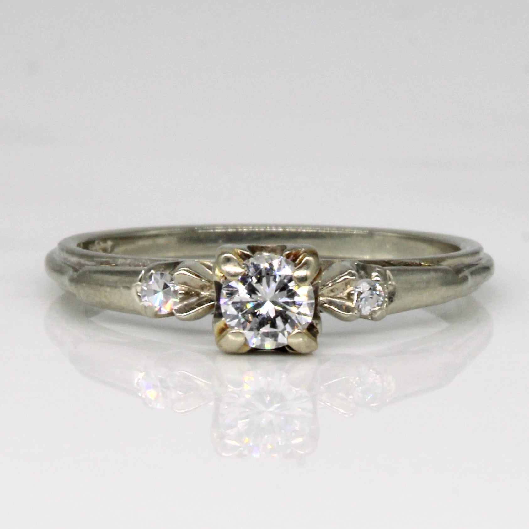 Three Stone Diamond Engagement Ring | 0.24ctw | SZ 6 |
