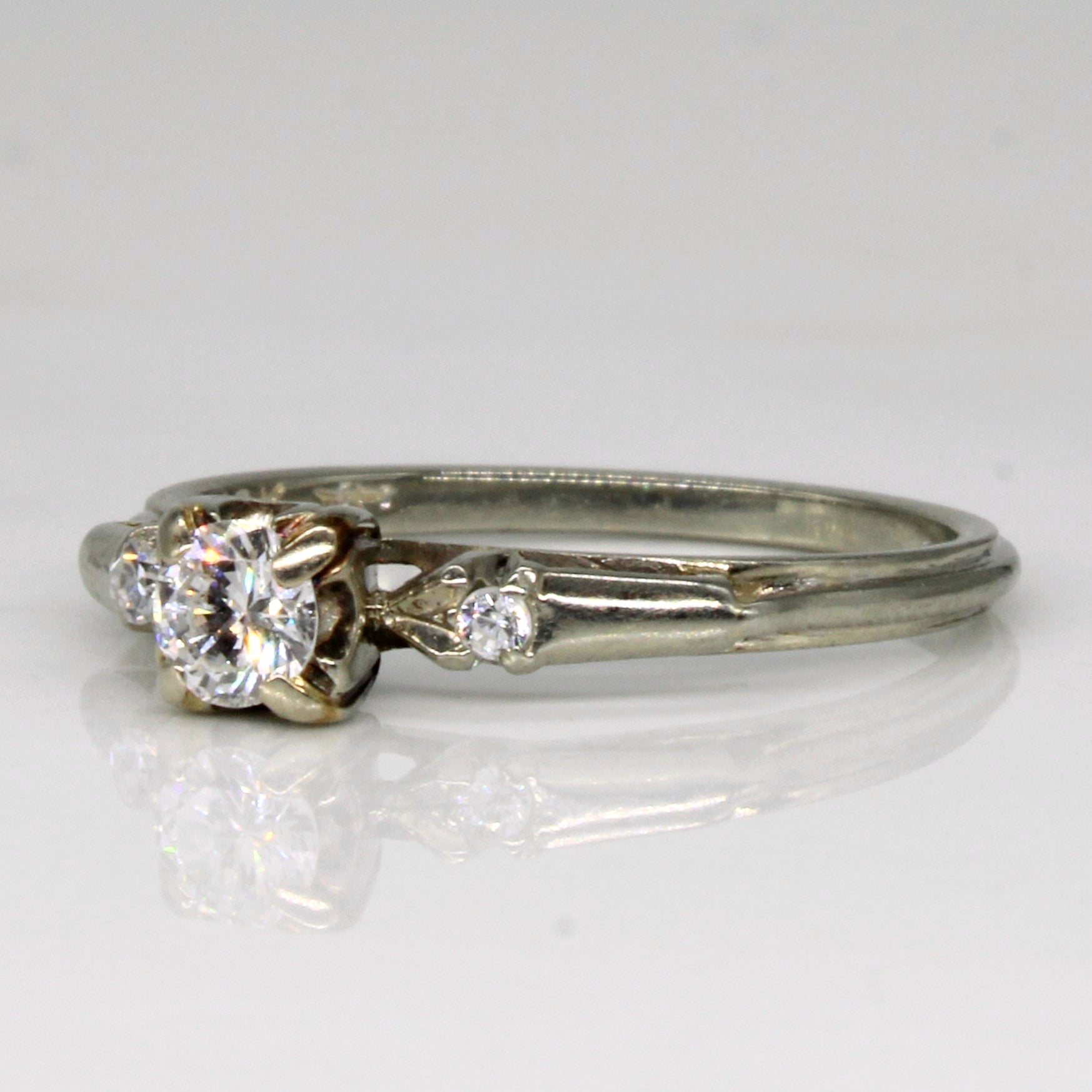 Three Stone Diamond Engagement Ring | 0.24ctw | SZ 6 |