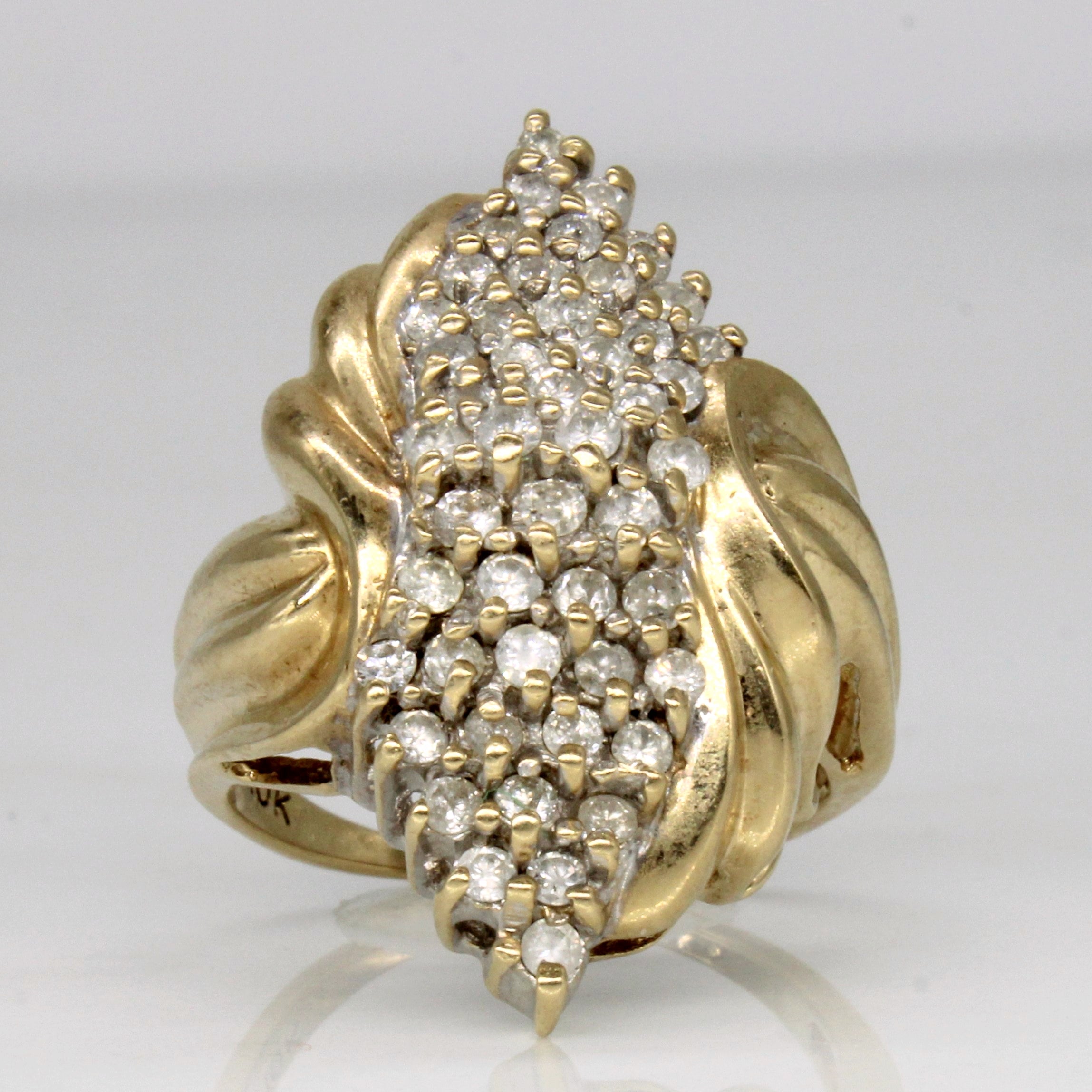 Diamond Waterfall Ring | 1.00ctw | SZ 7 |