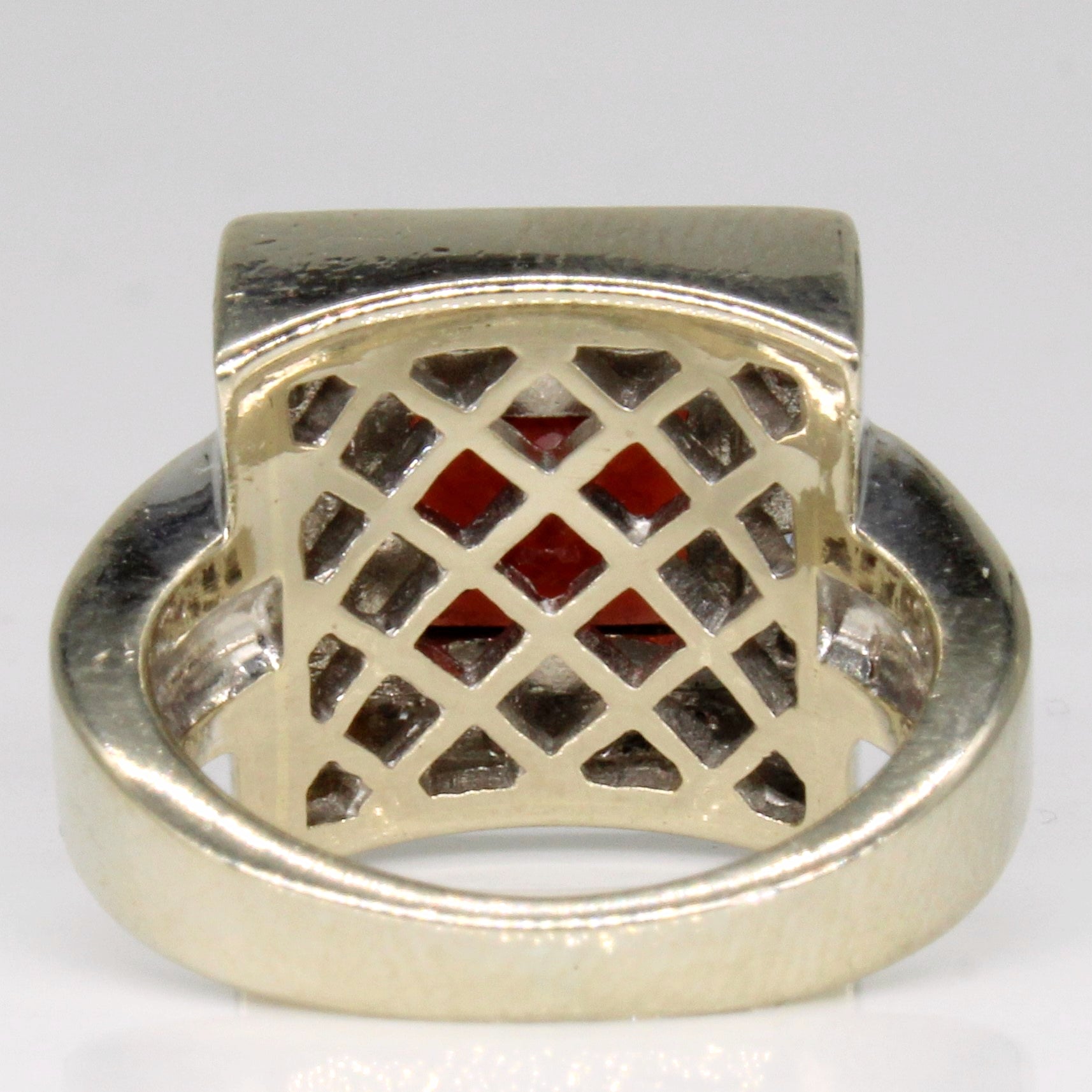Garnet & Diamond Halo Set Cocktail Ring | 2.52ct, 0.20ctw | SZ 4 |