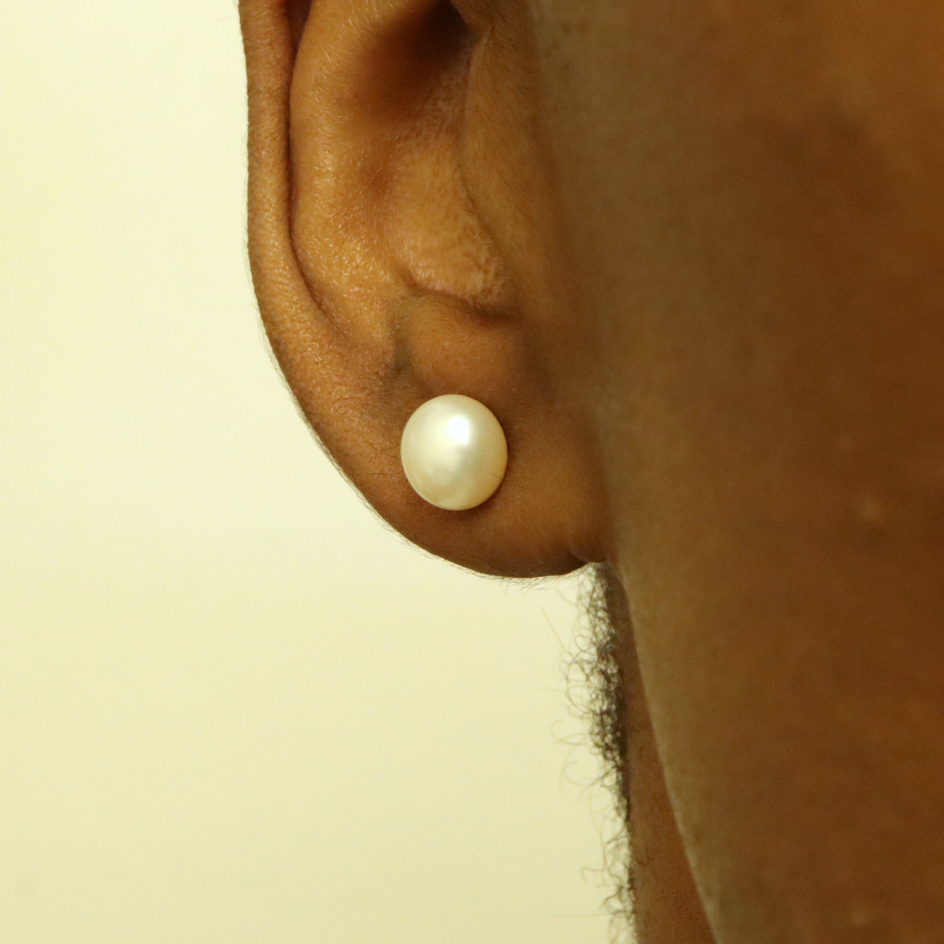 Button Pearl Stud Earrings | 12.0ctw |