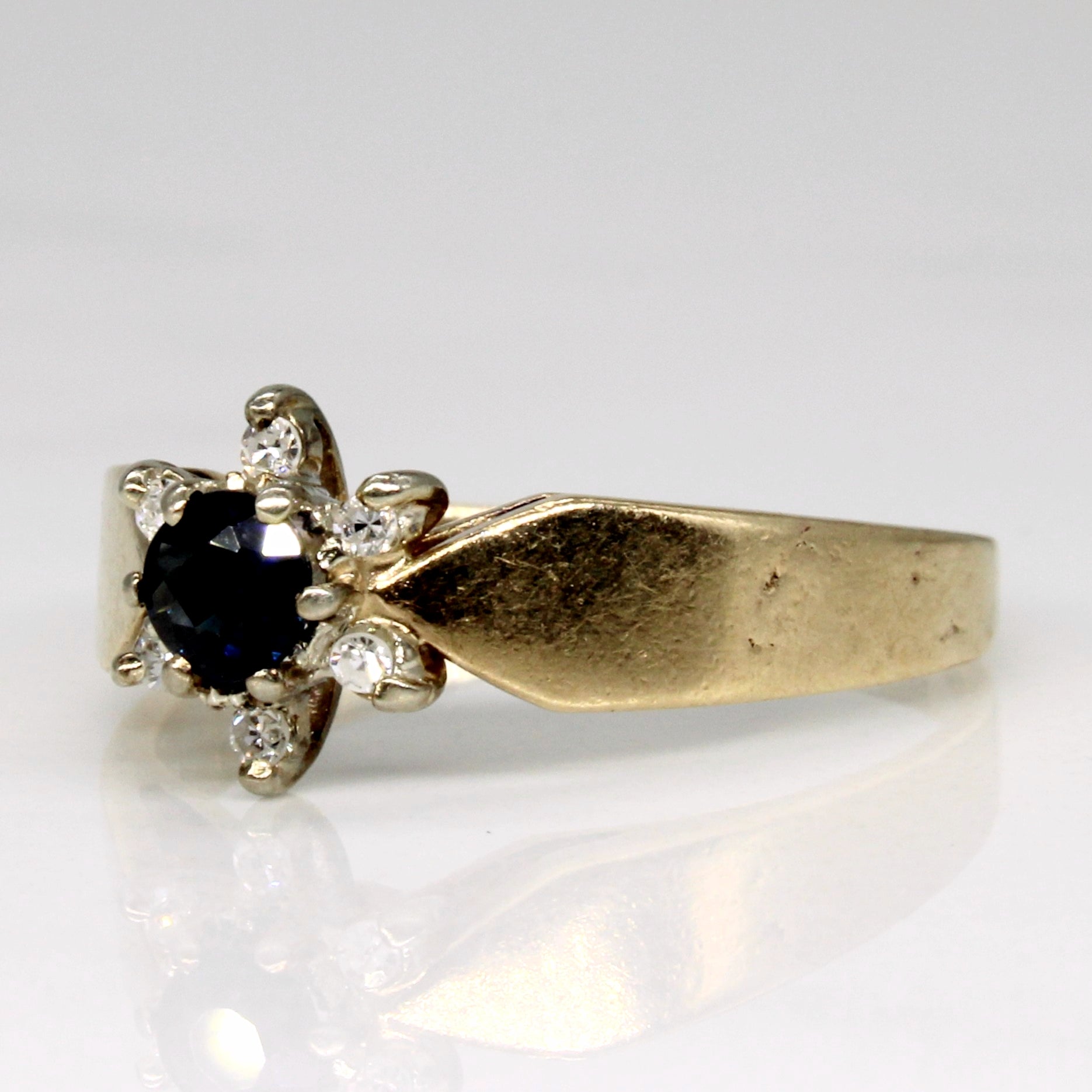 Sapphire & Diamond Ring | 0.25ct, 0.06ctw | SZ 6.5 |