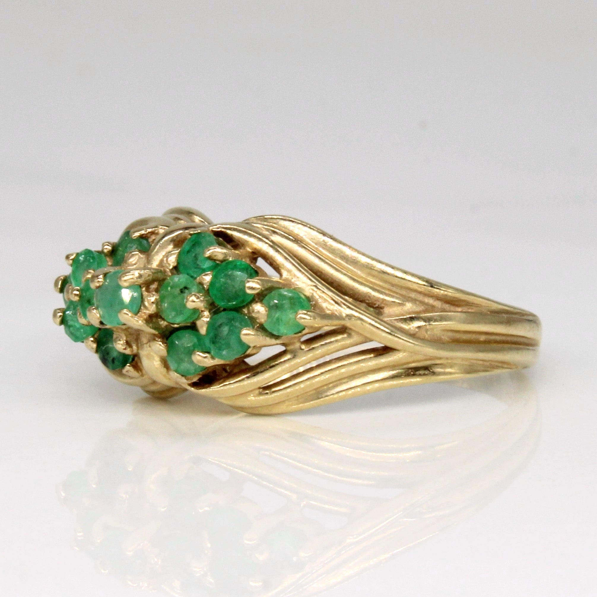Emerald Cocktail Ring | 0.35ctw | SZ 5 |