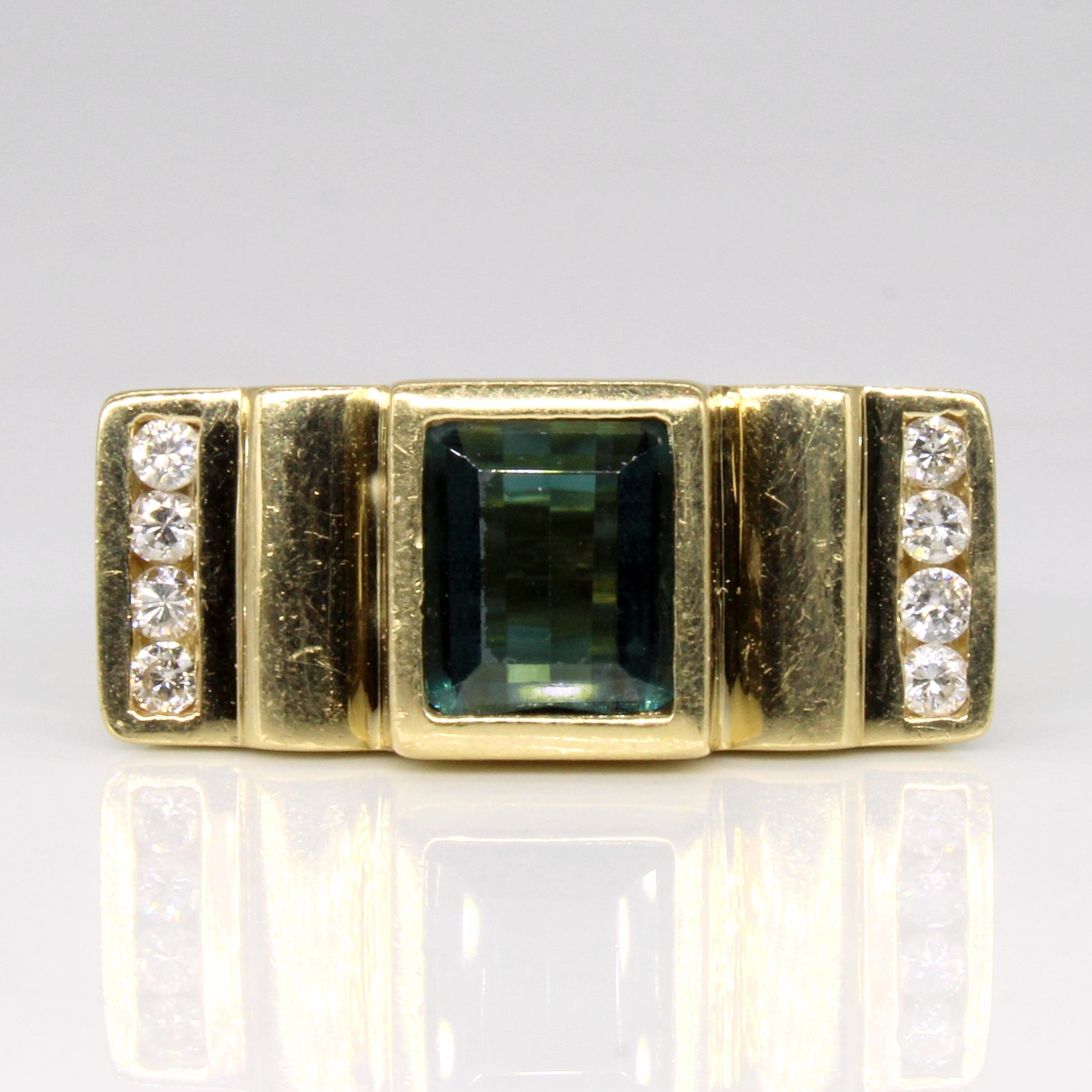 Tourmaline & Diamond Cocktail Ring | 1.35ct, 0.20ctw | SZ 5.5 |