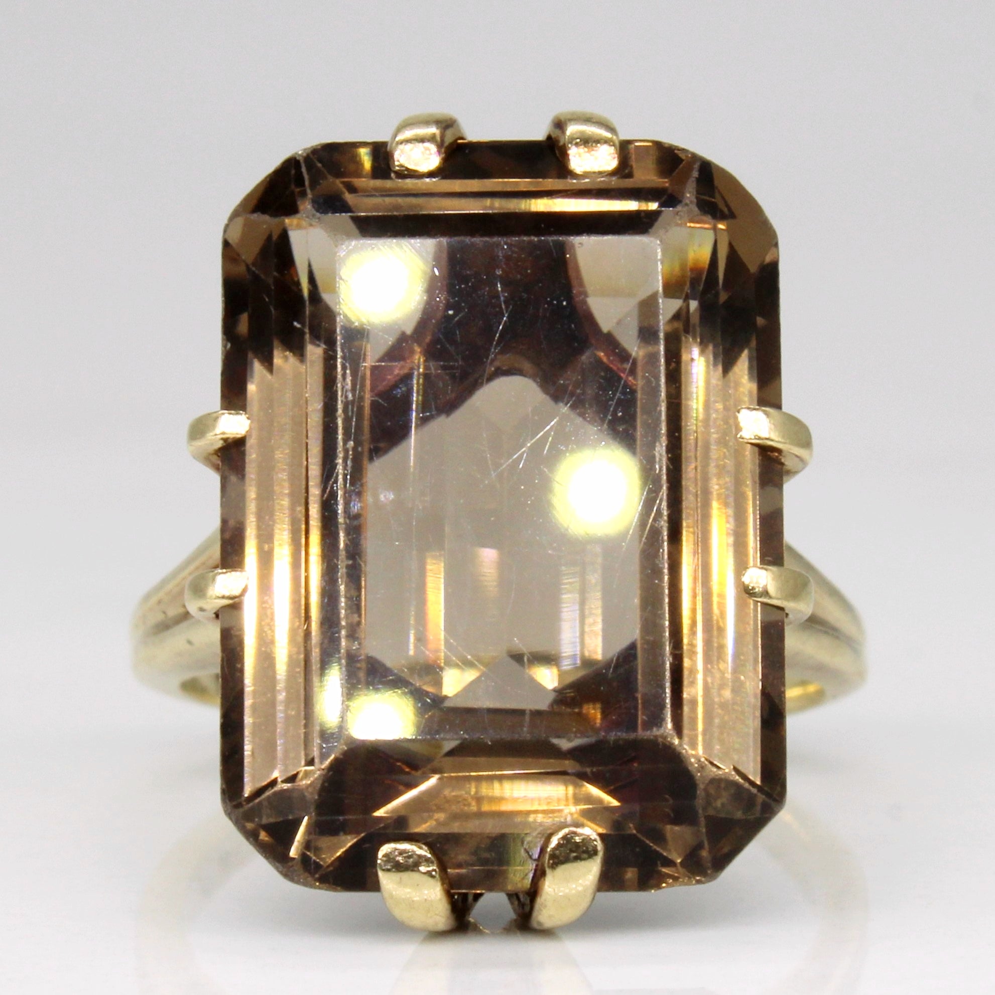 Smoky Quartz Cocktail Ring | 12.25ct | SZ 5.75 |