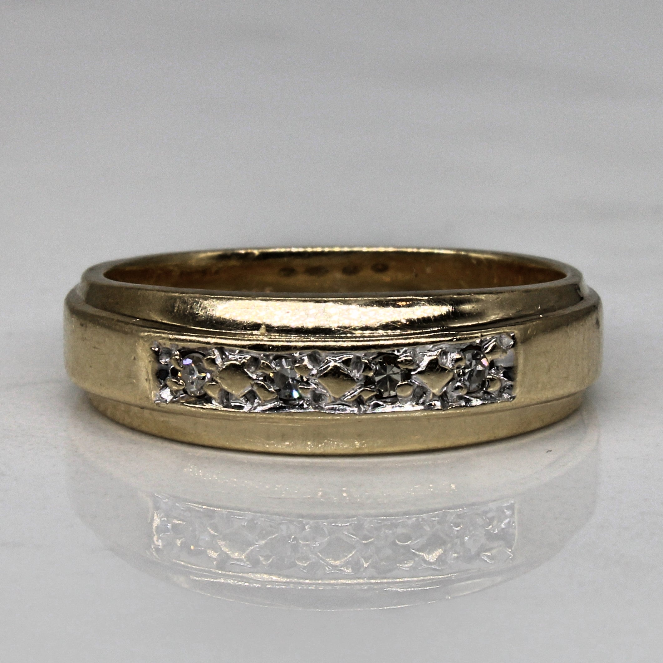 Yellow Gold Diamond Band | 0.06ctw | SZ 7.25 |