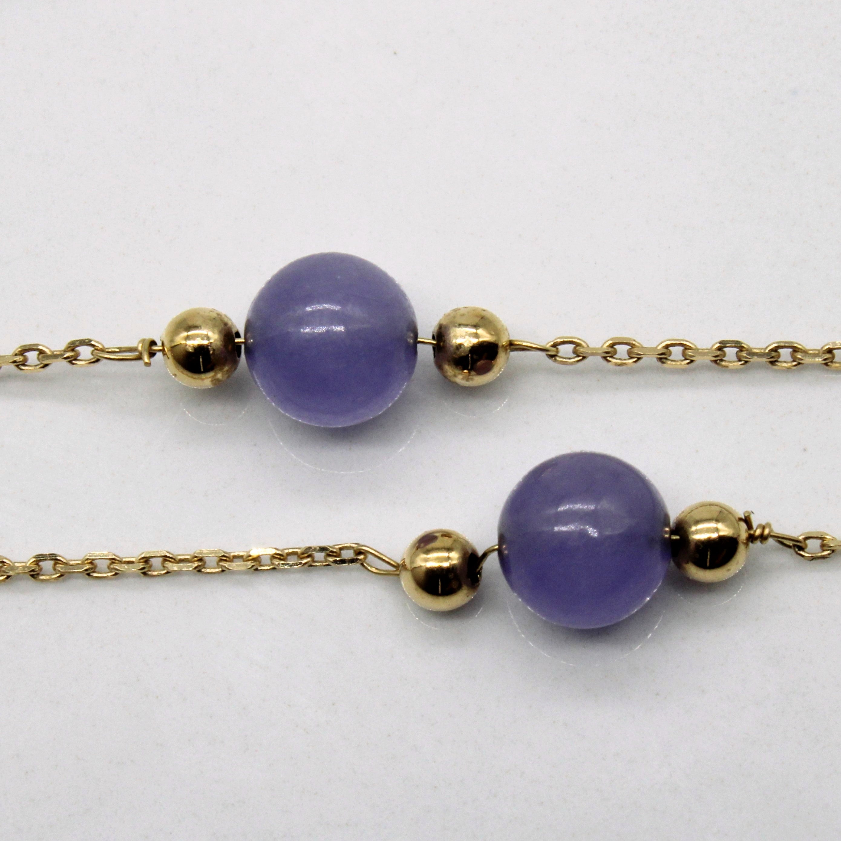 Dyed Quartz Bead Necklace | 9.00ctw | 18" |