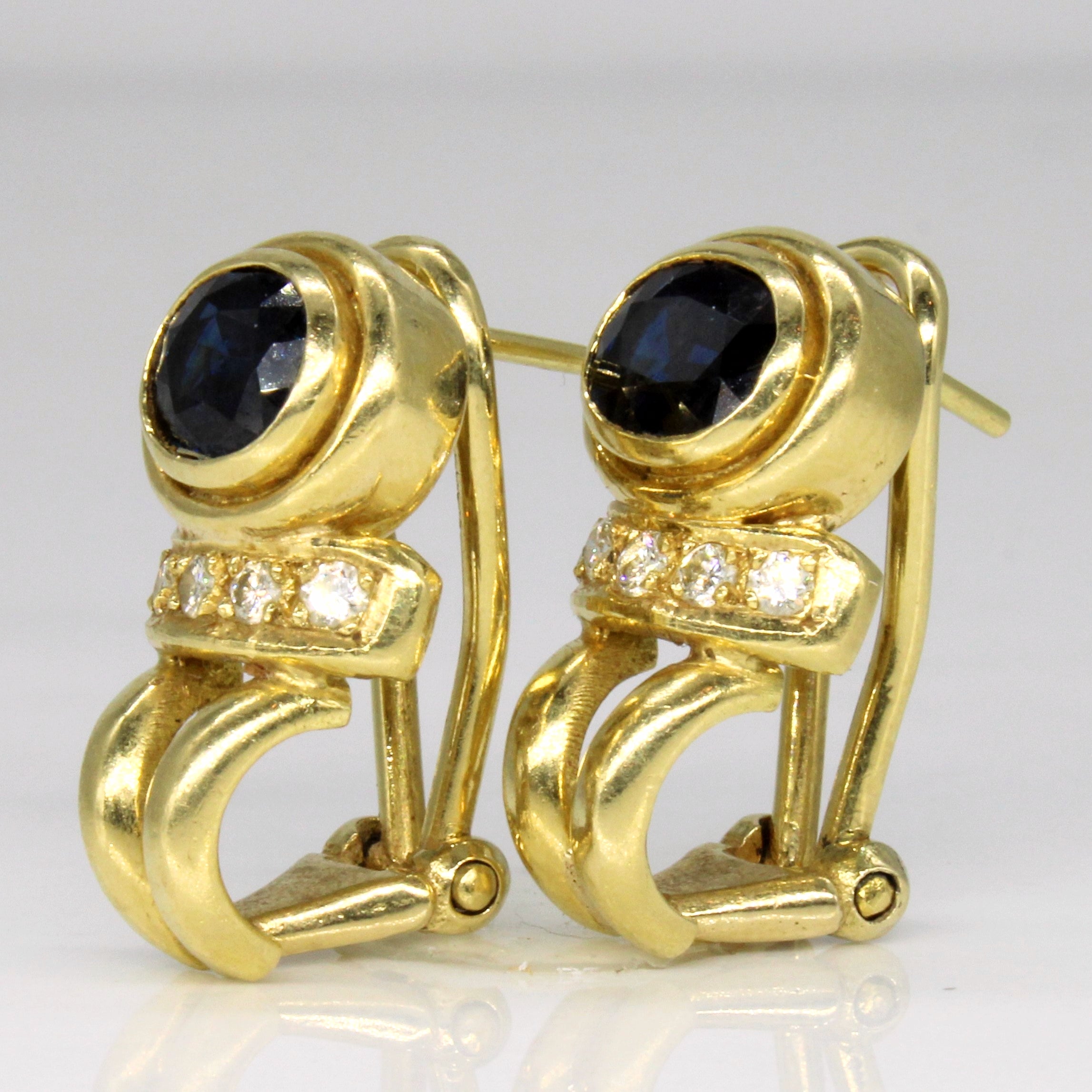 Sapphire & Diamond Earrings | 1.50ctw, 0.20ctw |