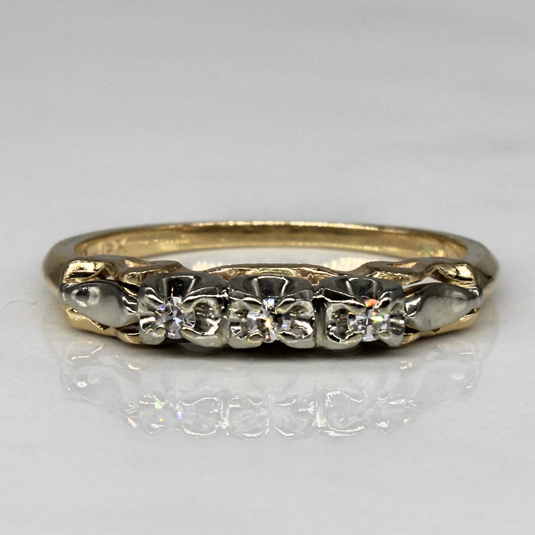 Diamond Three Stone Band | 0.06ctw | SZ 6.5 |