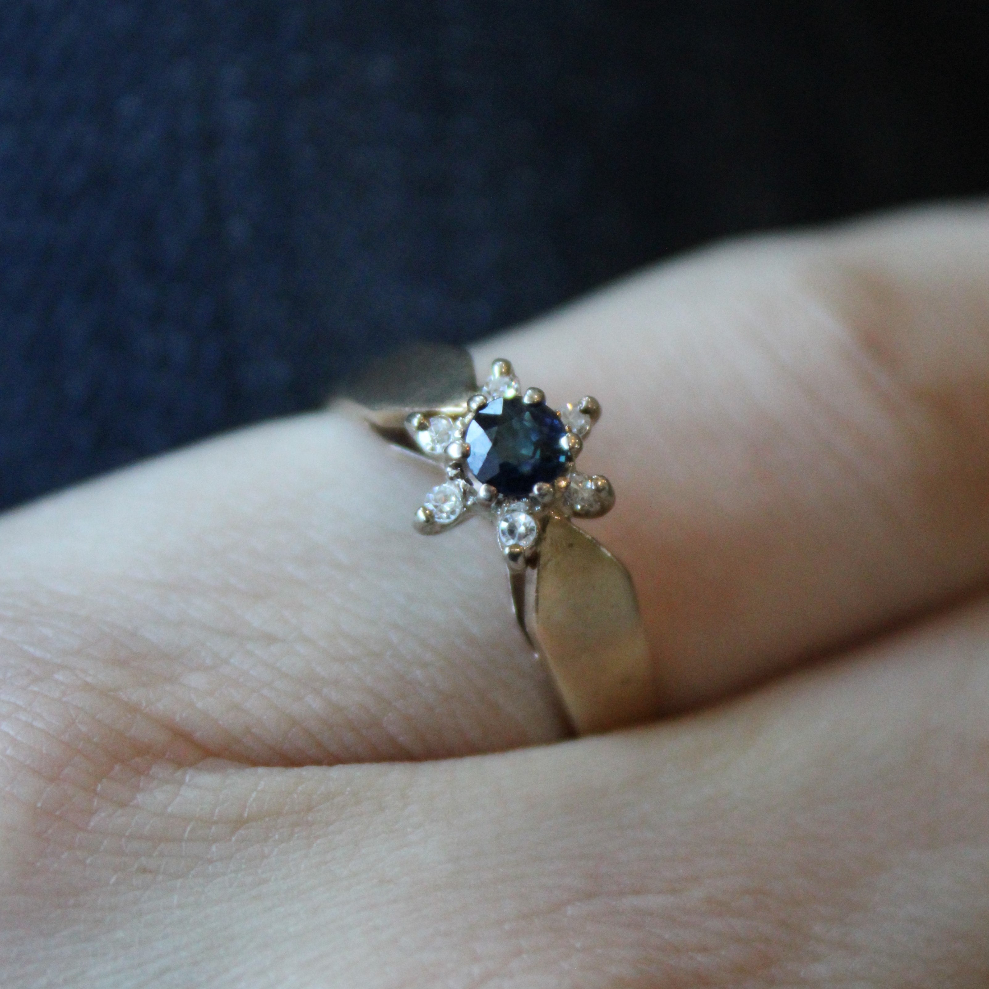 Sapphire & Diamond Ring | 0.25ct, 0.06ctw | SZ 6.5 |
