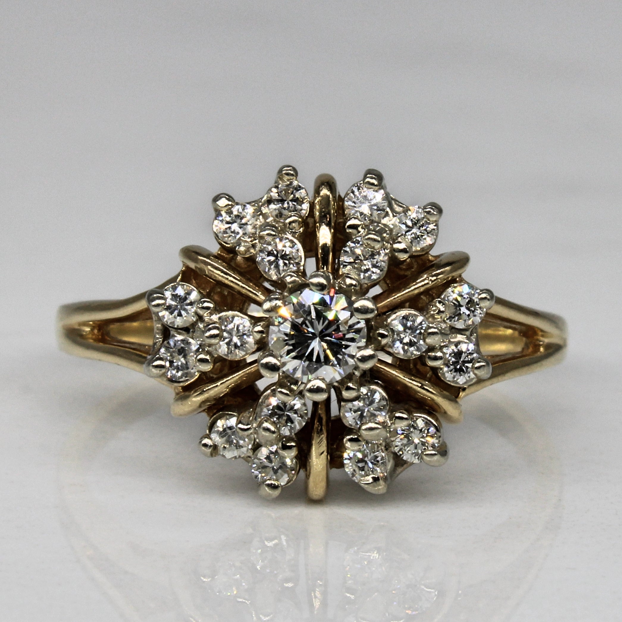 Diamond Petal Cluster Ring | 0.54ctw | SZ 7.75 |