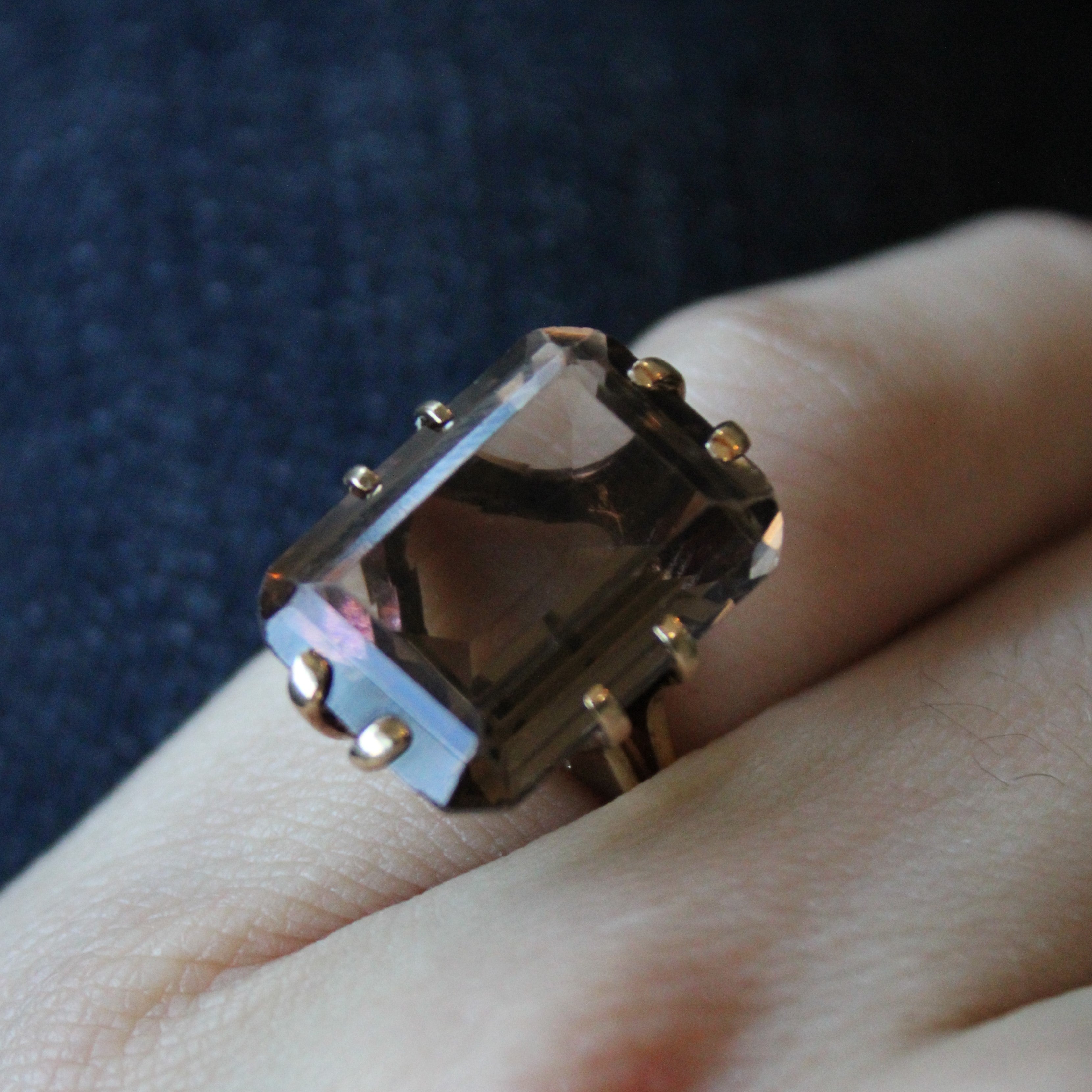 Smoky Quartz Cocktail Ring | 12.25ct | SZ 5.75 |