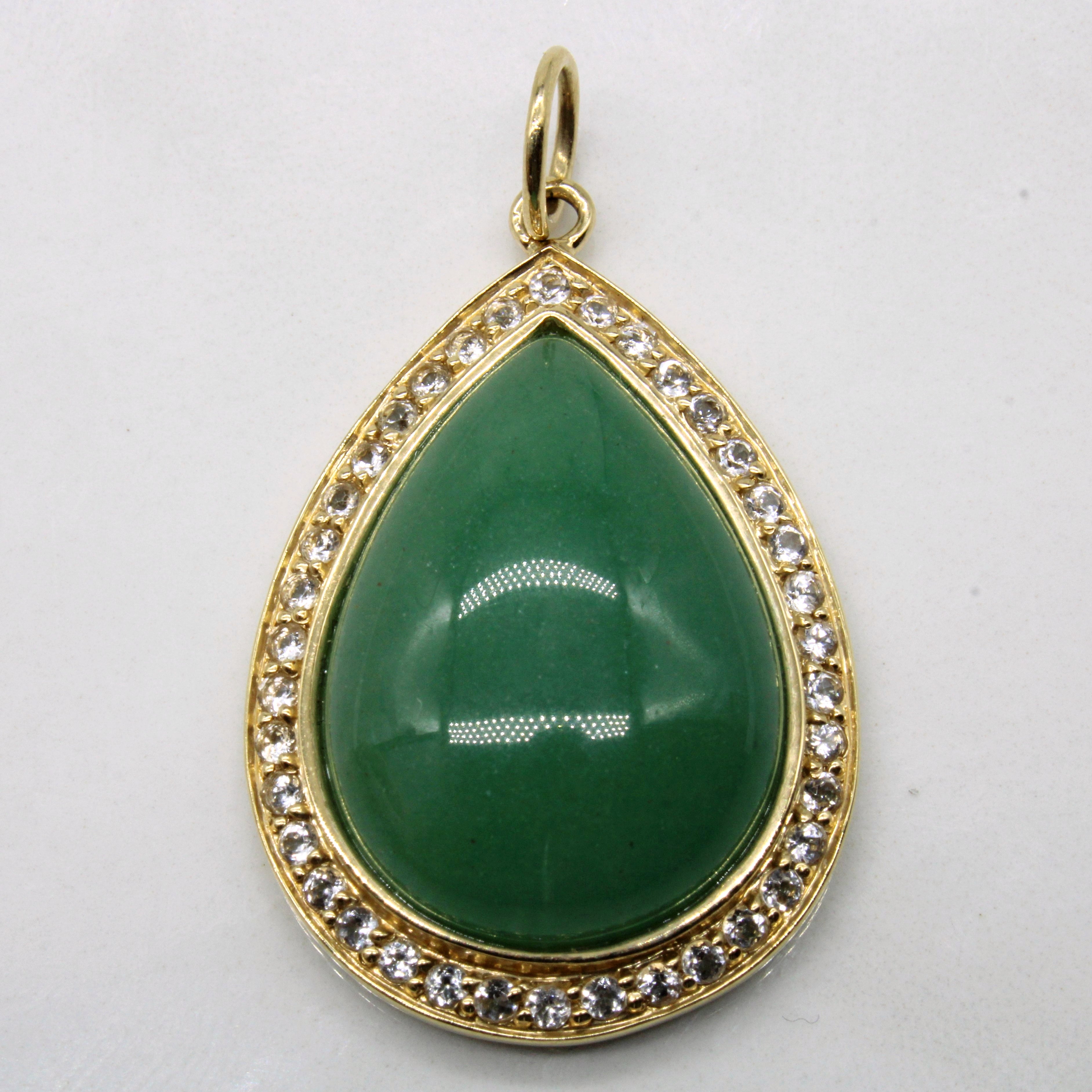 Quartzite & Topaz Pendant | 19.50ct, 0.50ctw |