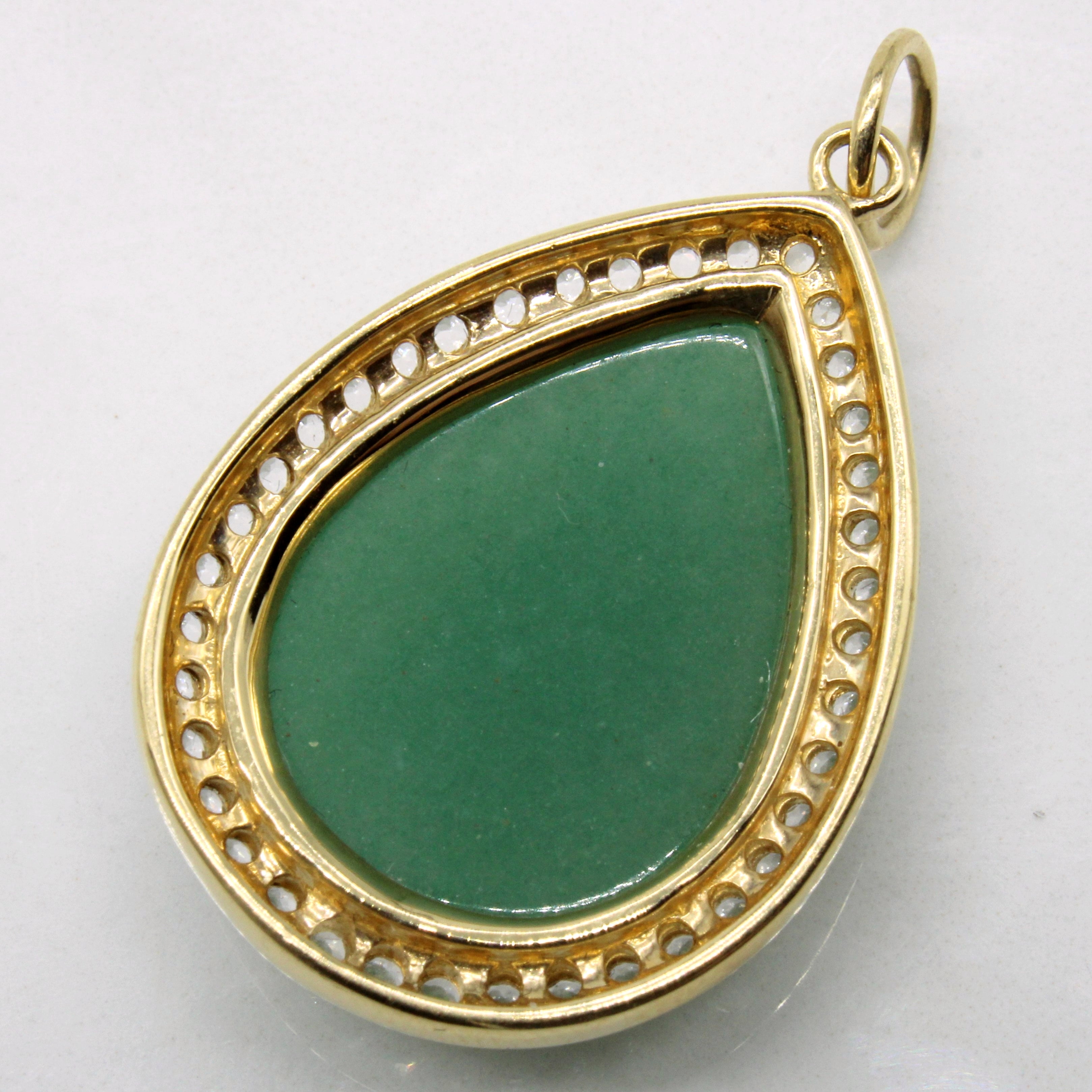 Quartzite & Topaz Pendant | 19.50ct, 0.50ctw |