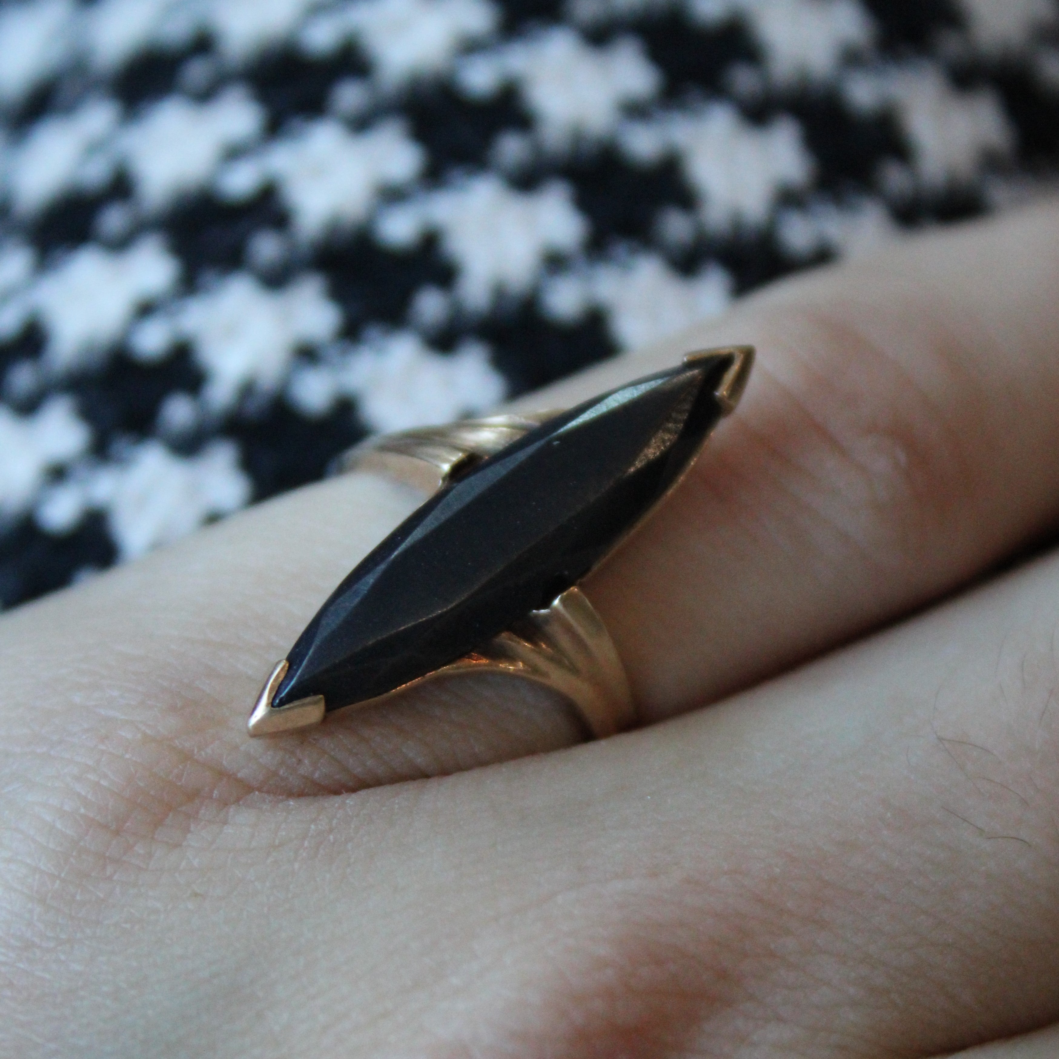 Bypass Hematite Cocktail Ring | 5.00ct | SZ 6.25 |