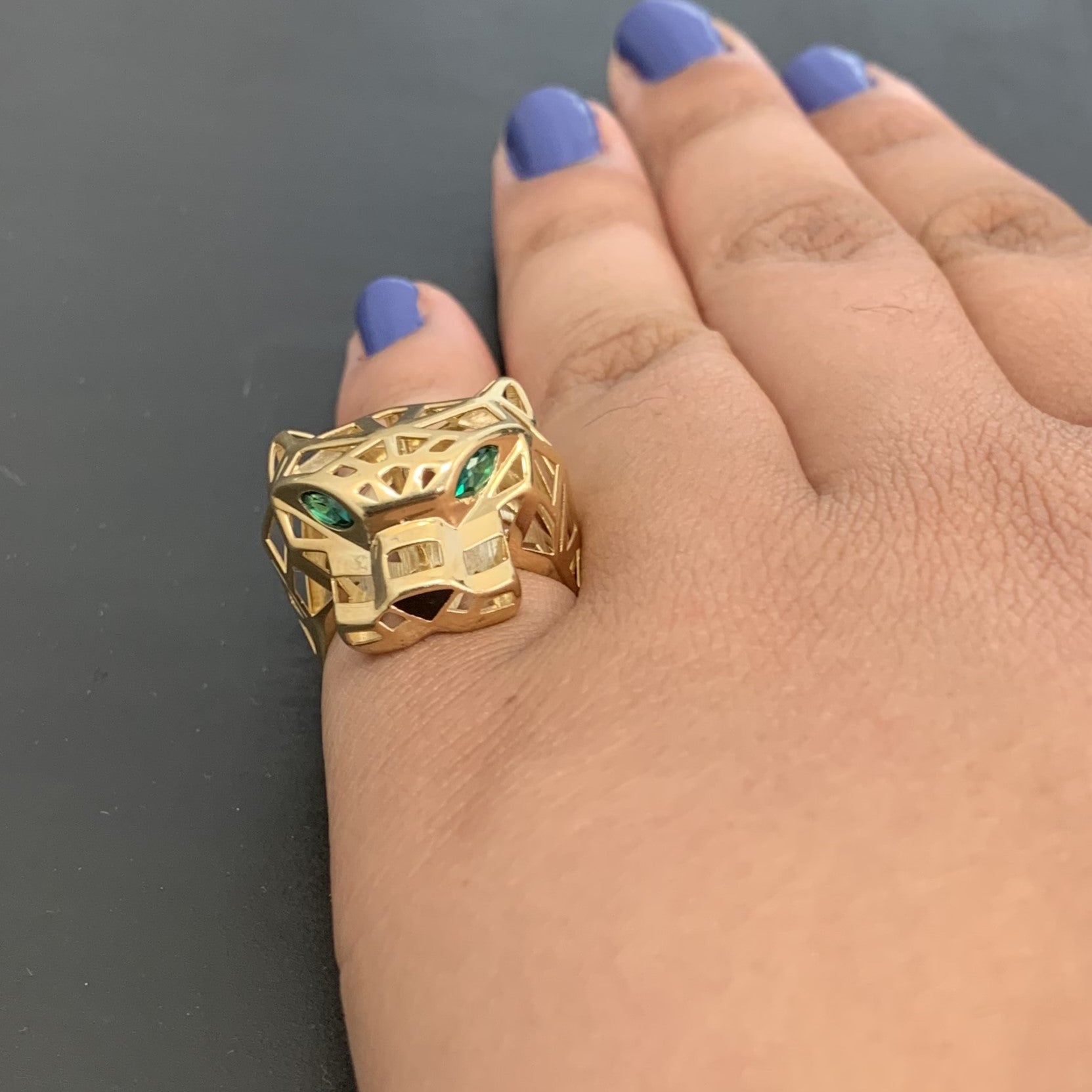 Panther Emerald Ring | 0.14ctw | SZ 6 |